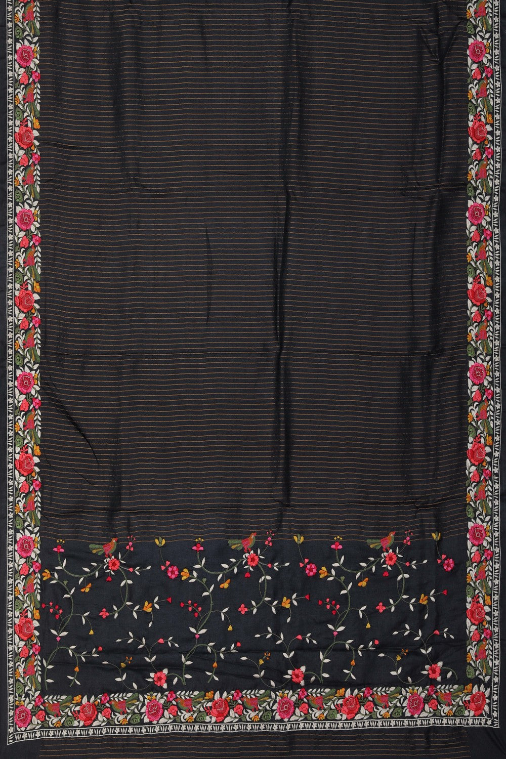 Image of Black Embroidery Saree
