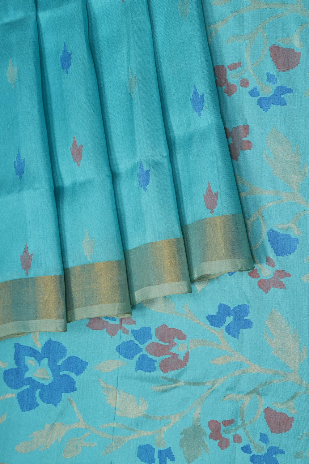 Image of Sky Blue Uppada Silk Saree
