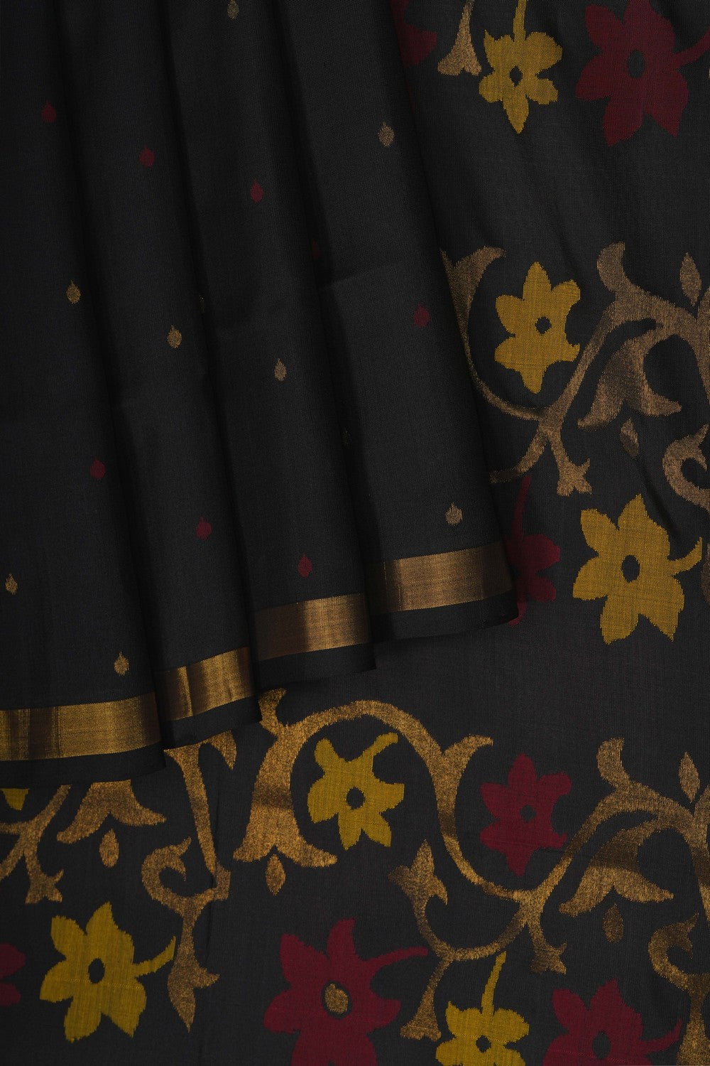 Image of Black Uppada Silk Saree