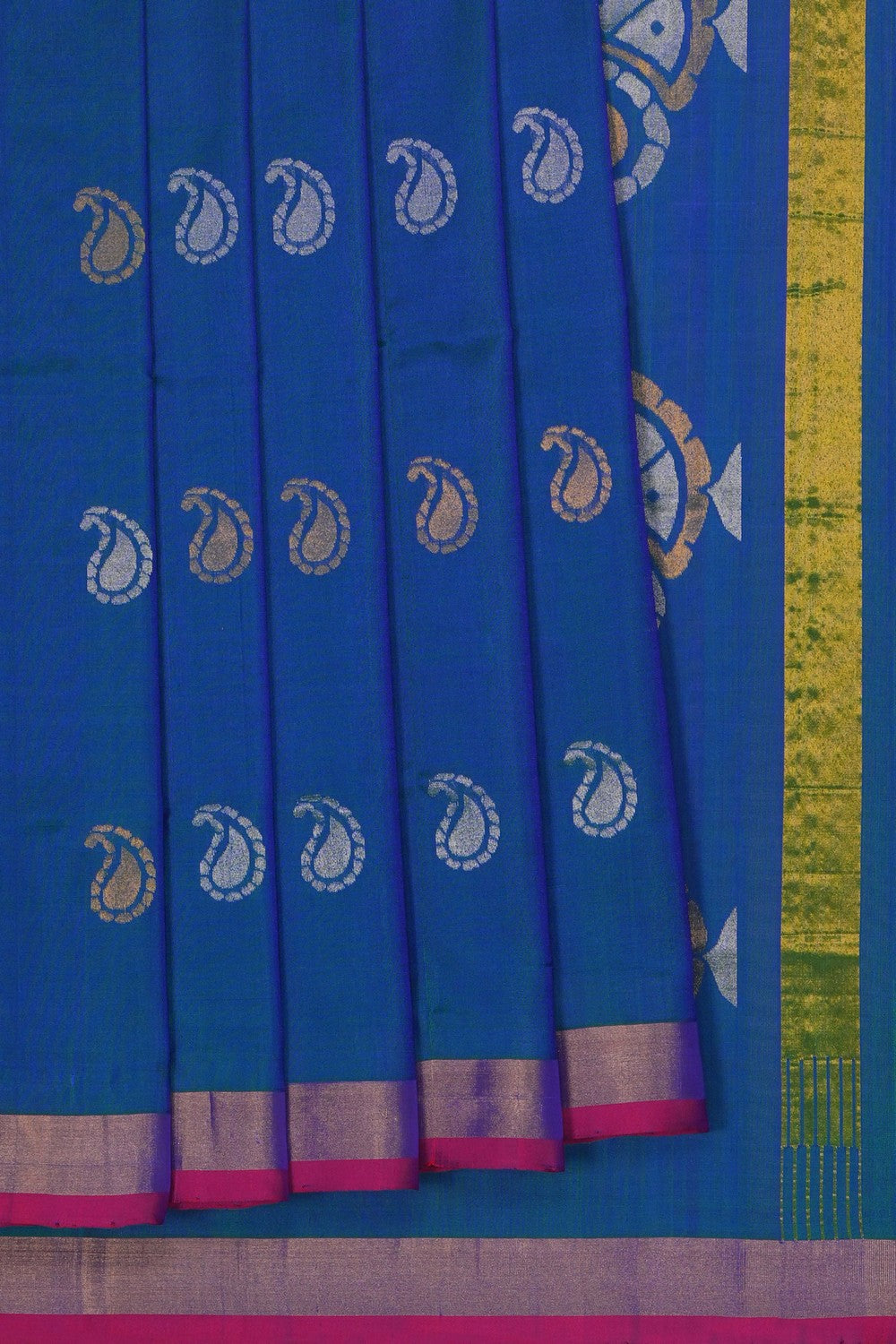 Image of Blue Uppada Silk Saree