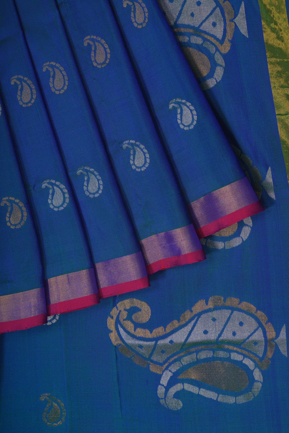 Image of Blue Uppada Silk Saree