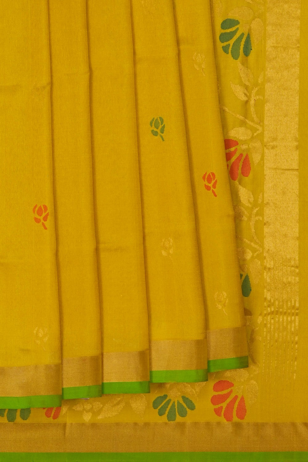 Image of Yellow Uppada Silk Saree