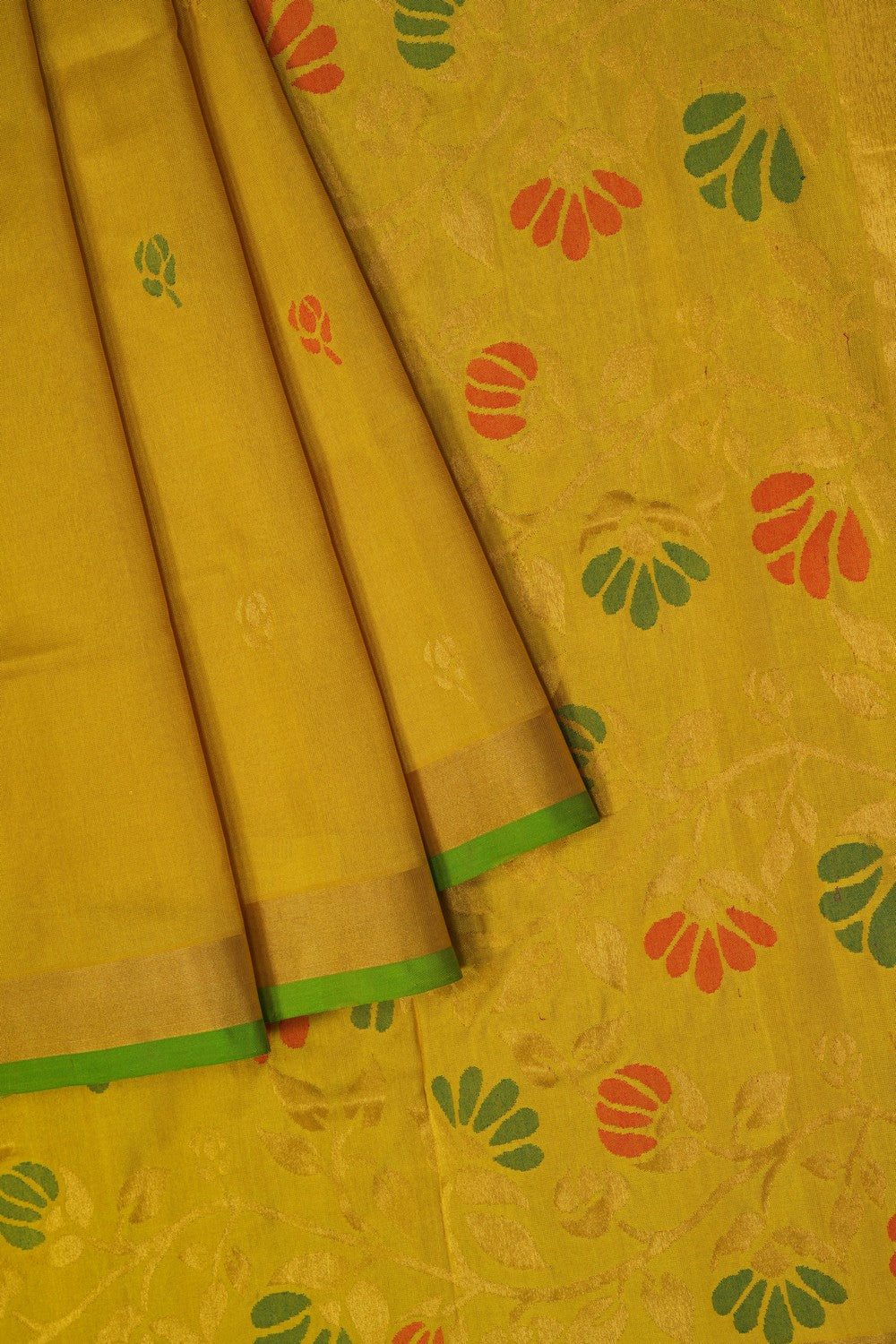 Image of Yellow Uppada Silk Saree
