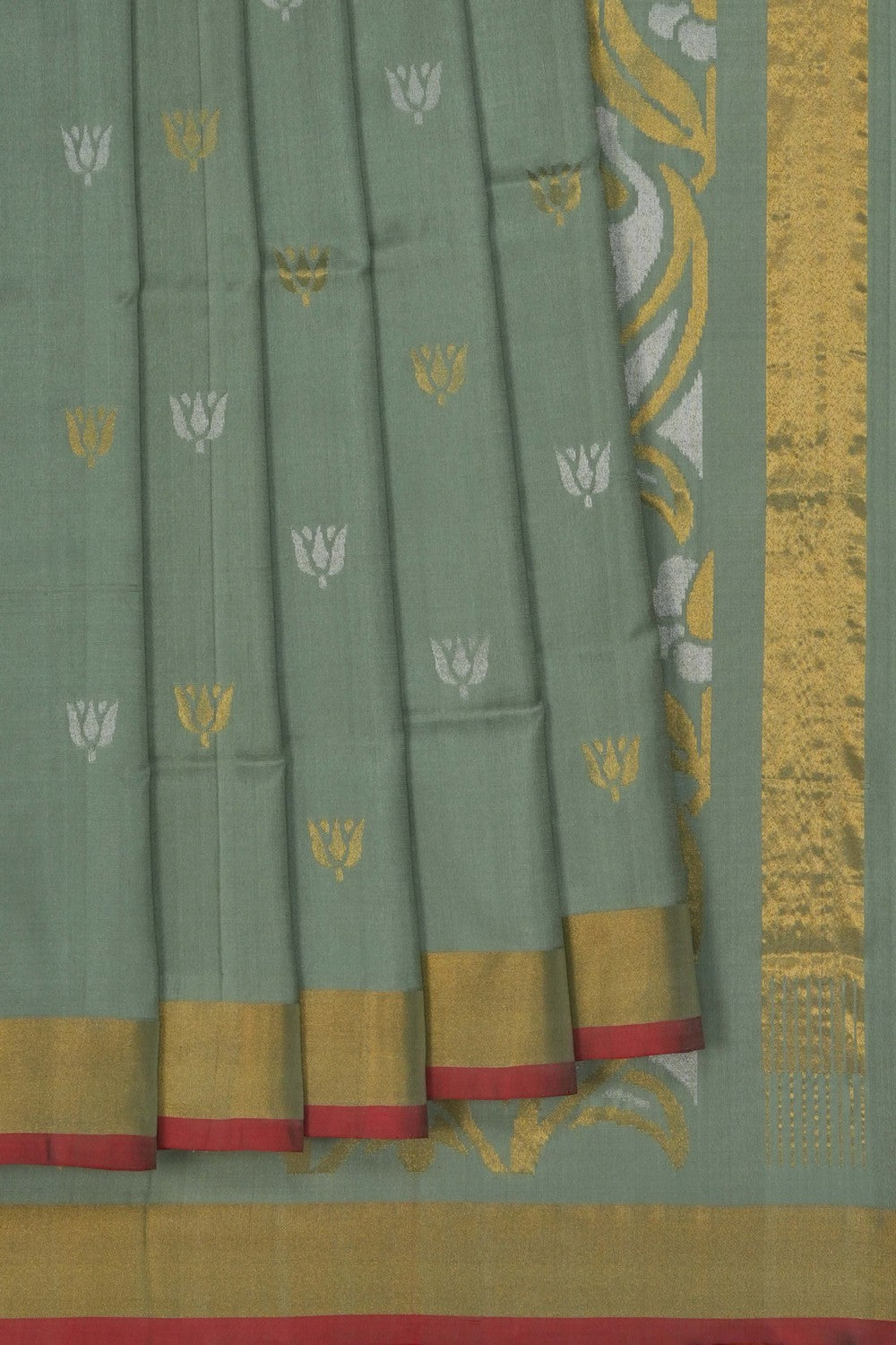 Image of Sage Green Uppada Silk Saree