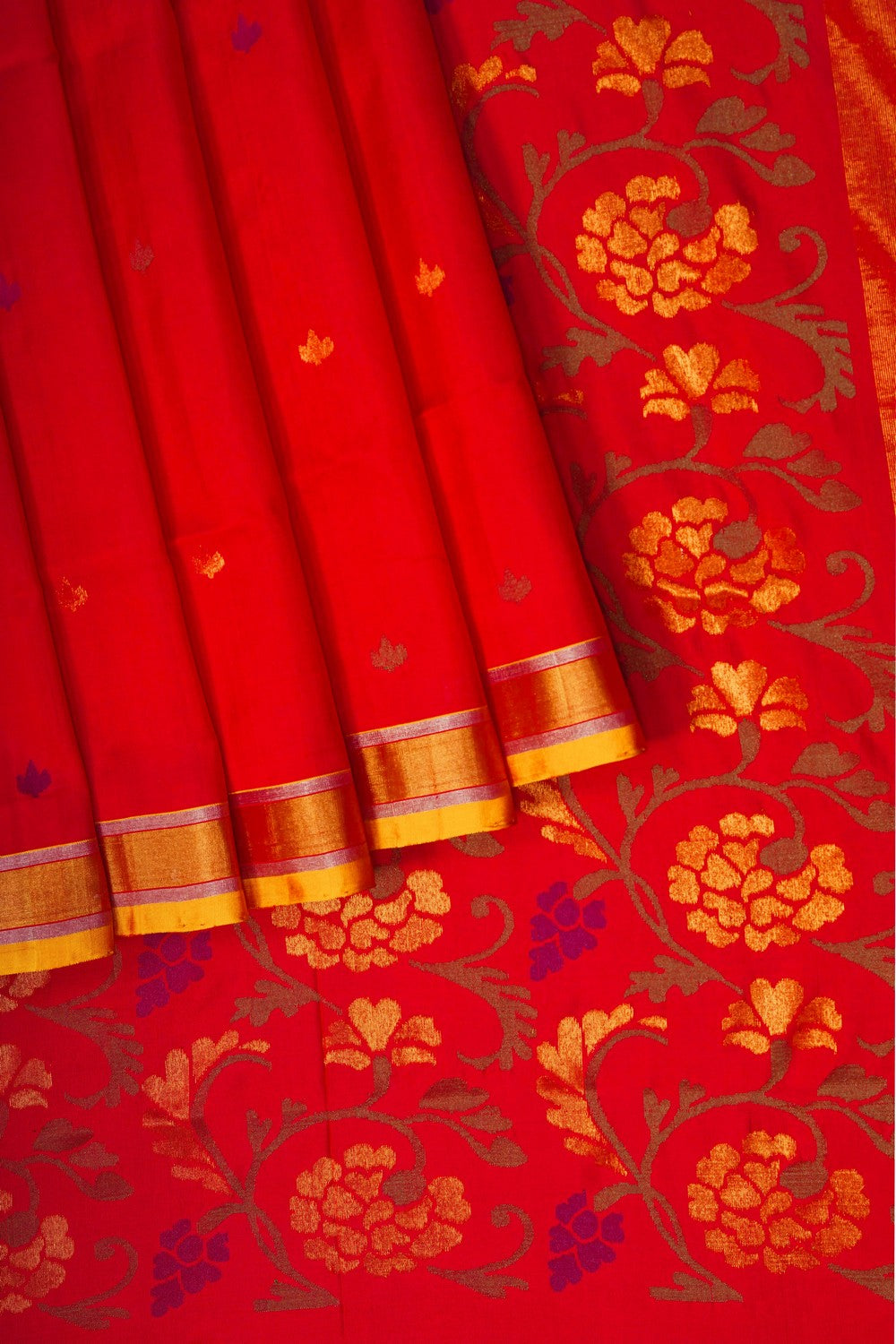 Image of Red Uppada Silk Saree
