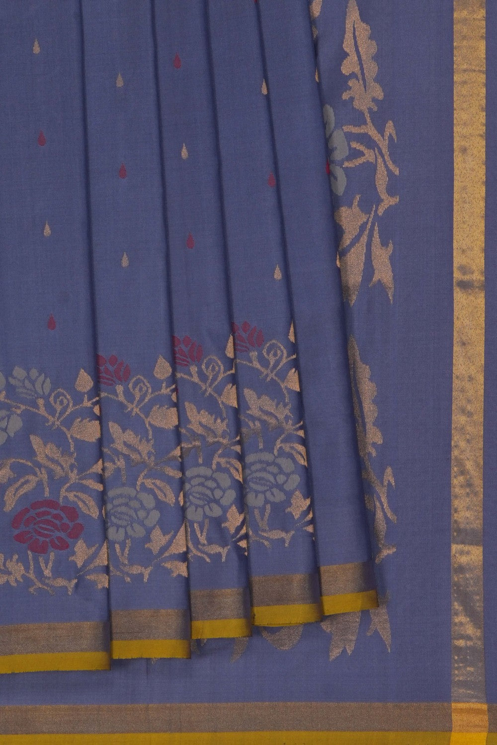 Image of Grey Uppada Silk Saree