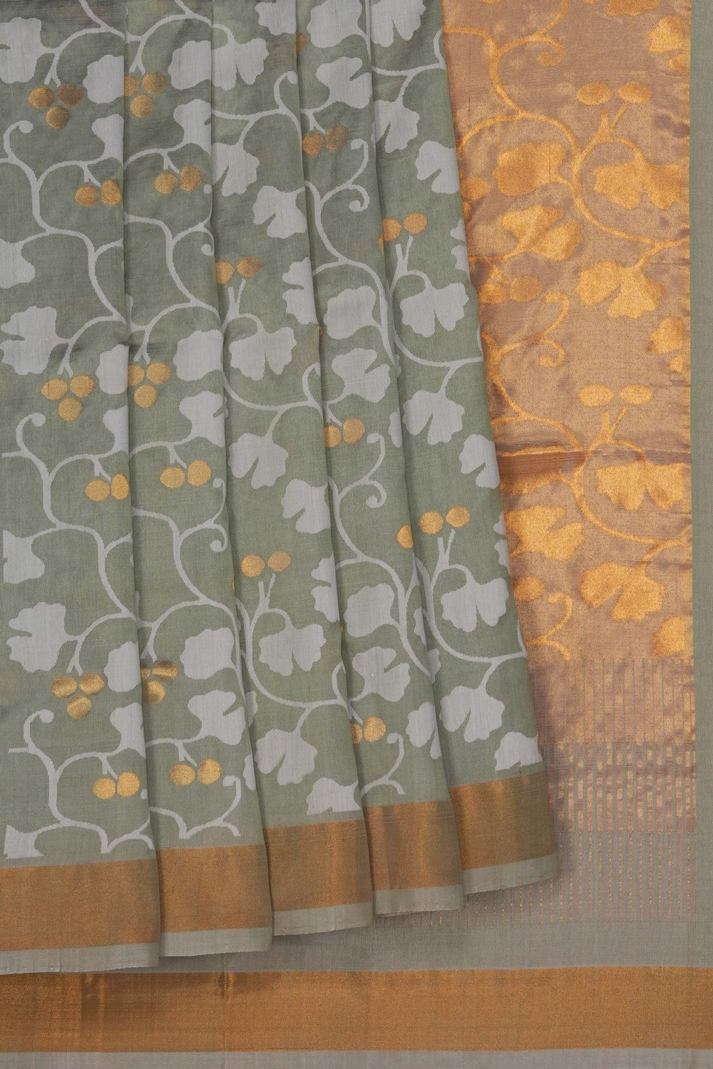 Image of Sage Green Uppada Saree