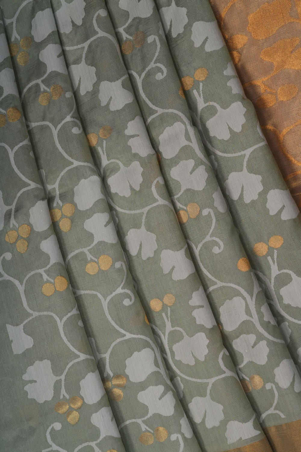 Image of Sage Green Uppada Saree