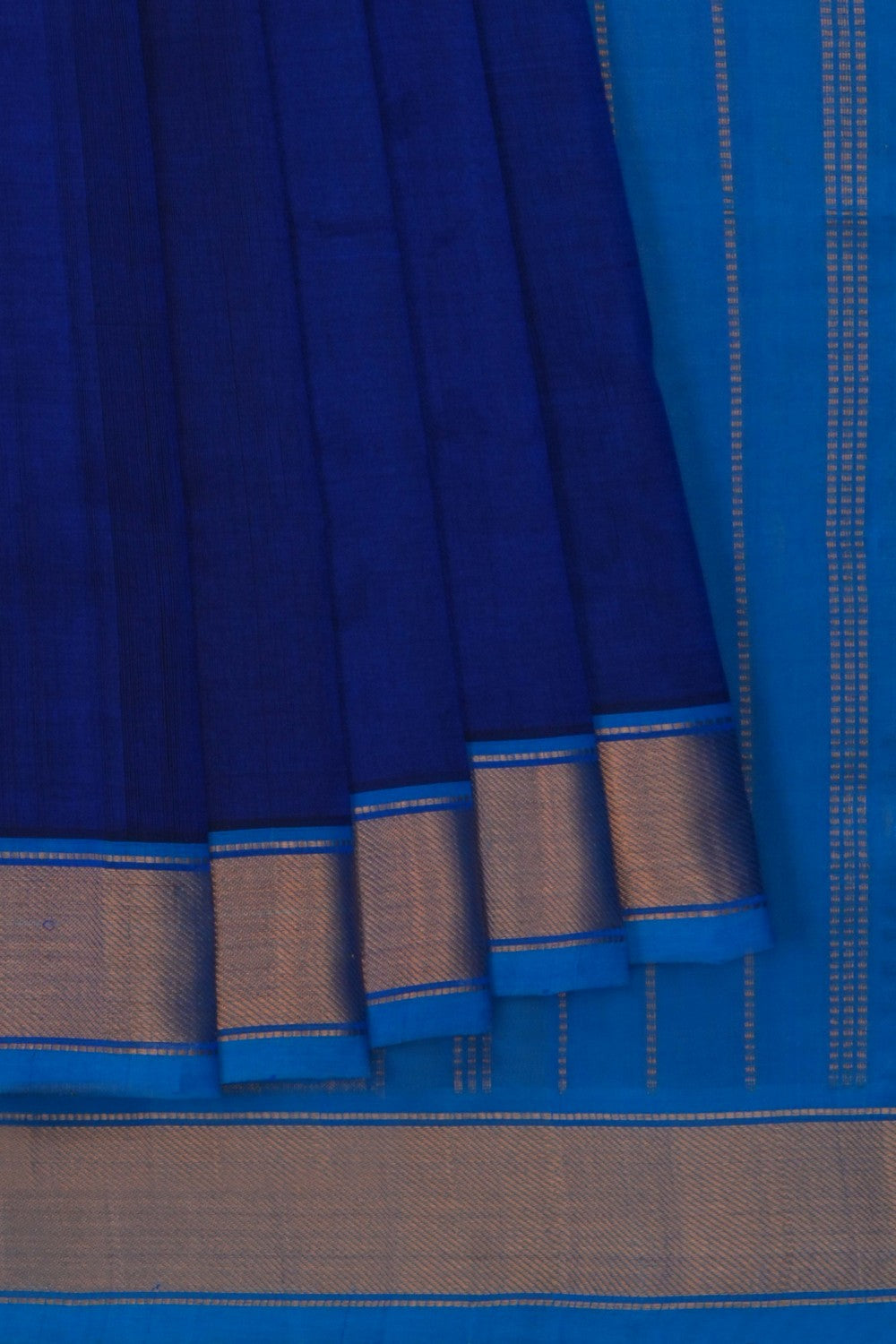 Image of Indigo Blue South Silk Cotton Saree