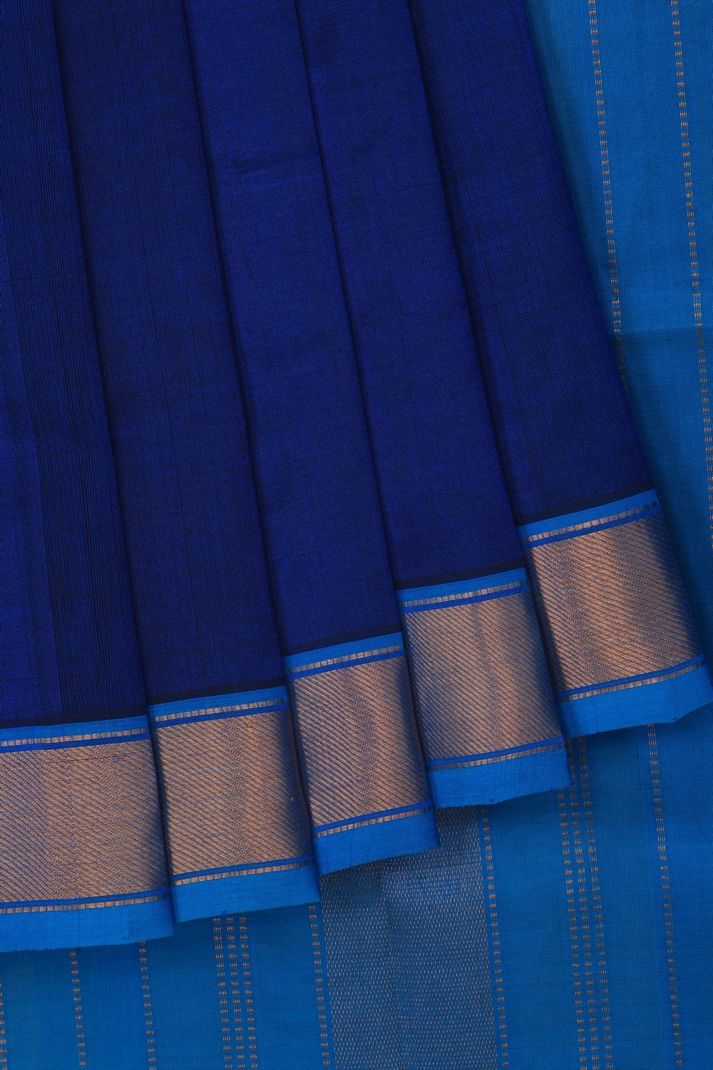 Image of Indigo Blue South Silk Cotton Saree
