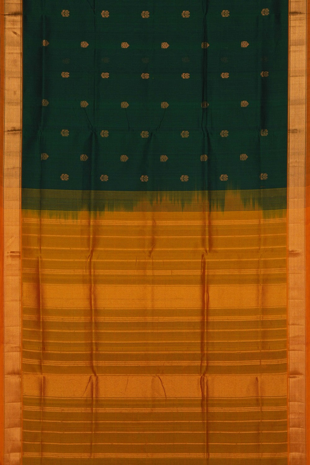 Image of Bottle-Green South Silk Cotton Saree
