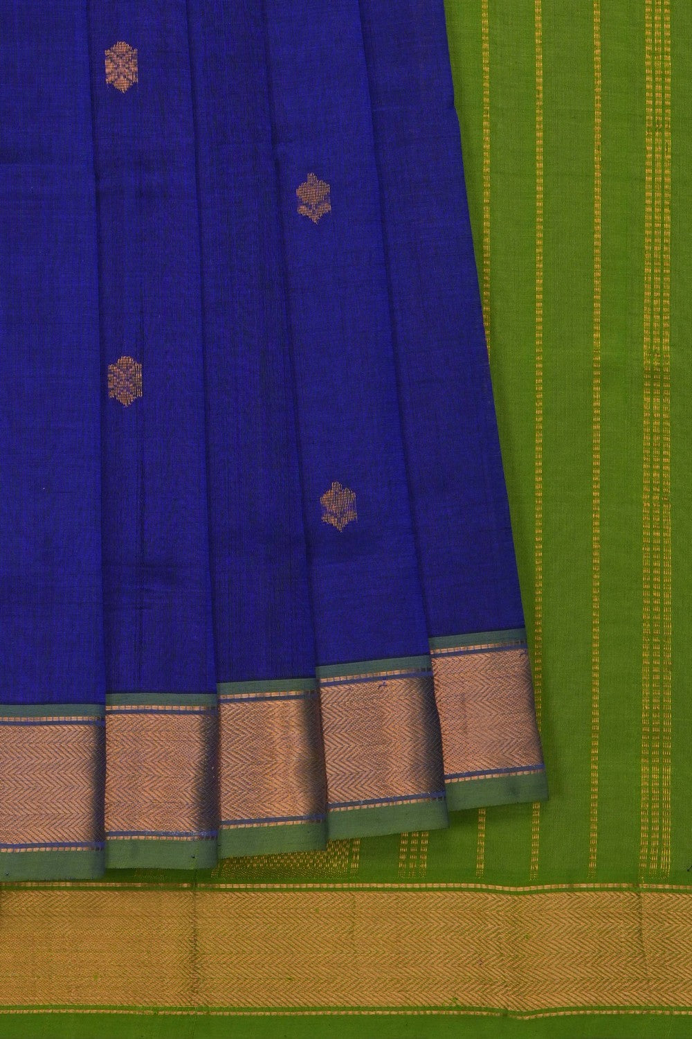 Image of Indigo Blue South Silk Cotton Saree