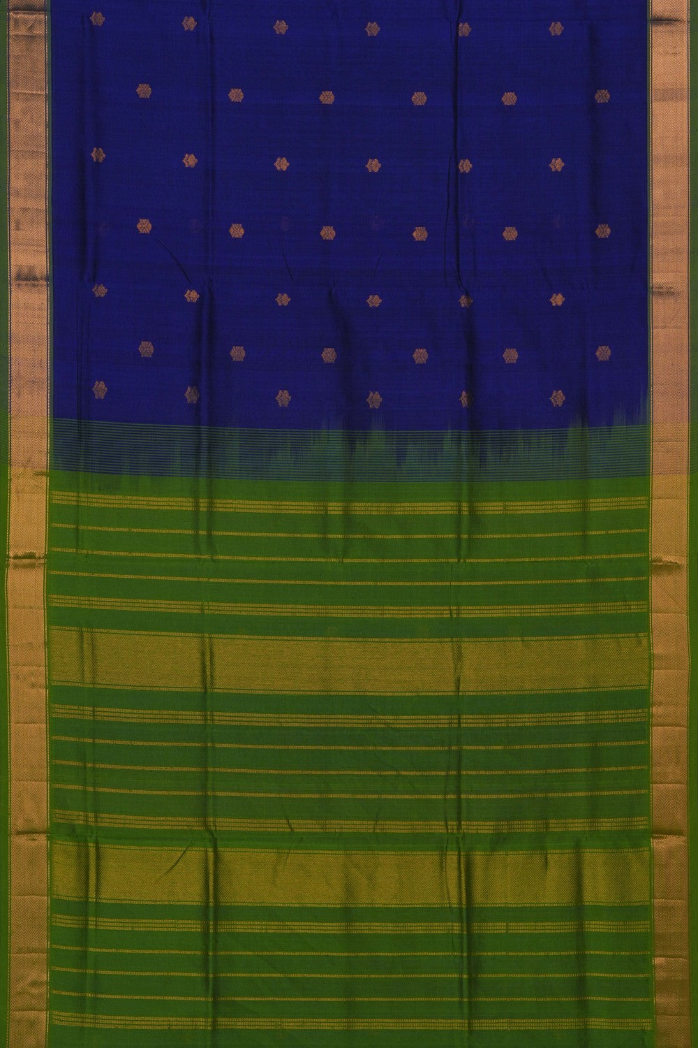 Image of Indigo Blue South Silk Cotton Saree