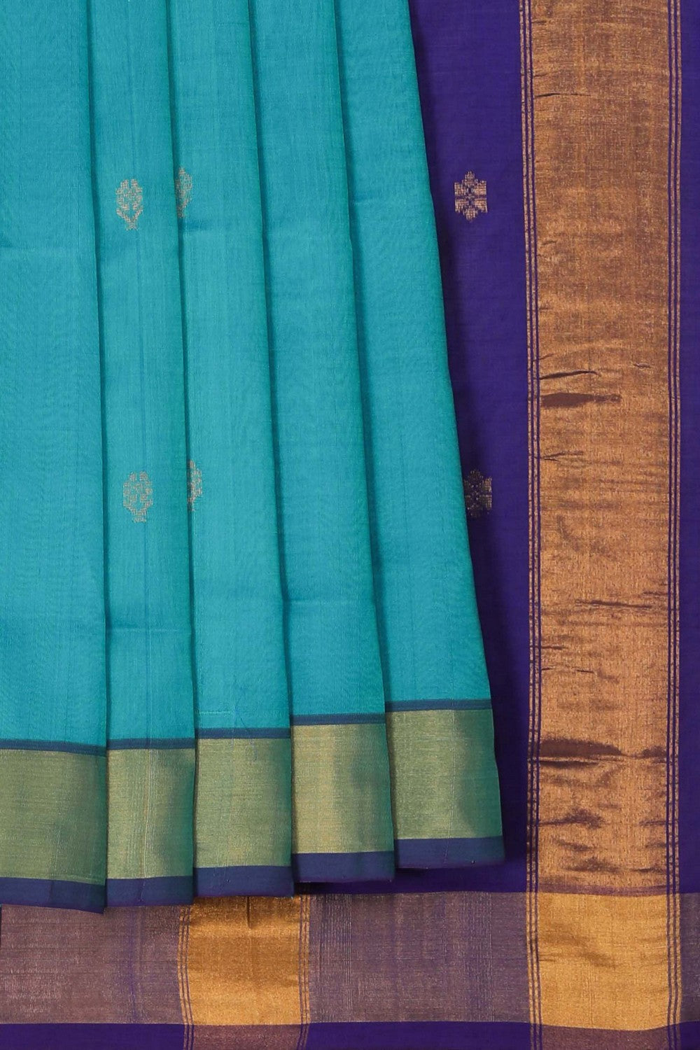 Image of Blue South Silk Cotton Saree