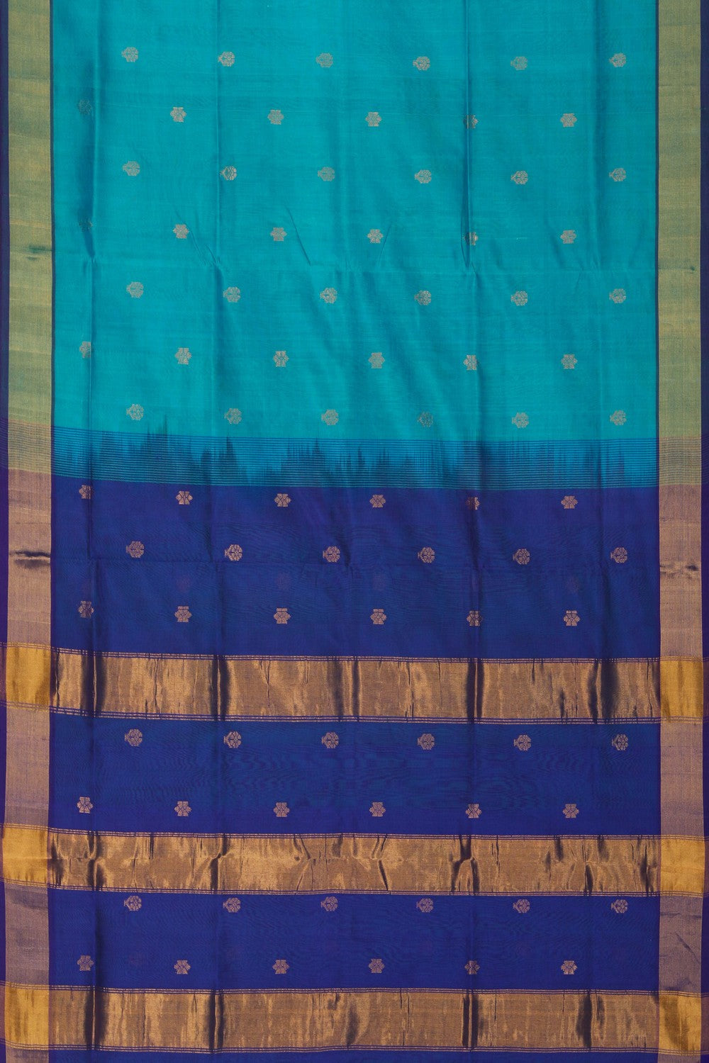 Image of Blue South Silk Cotton Saree