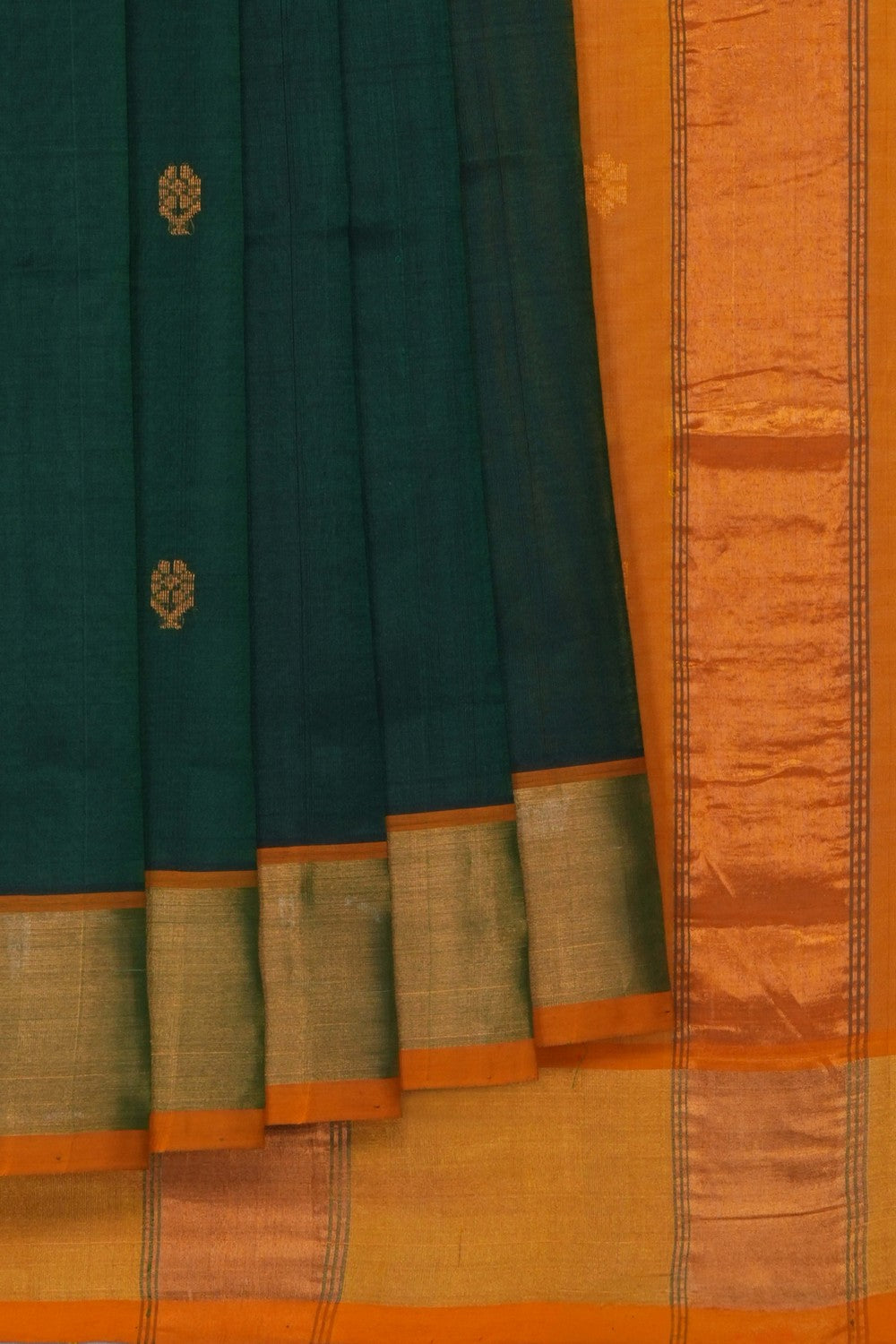 Image of Bottle Green South Silk Cotton Saree