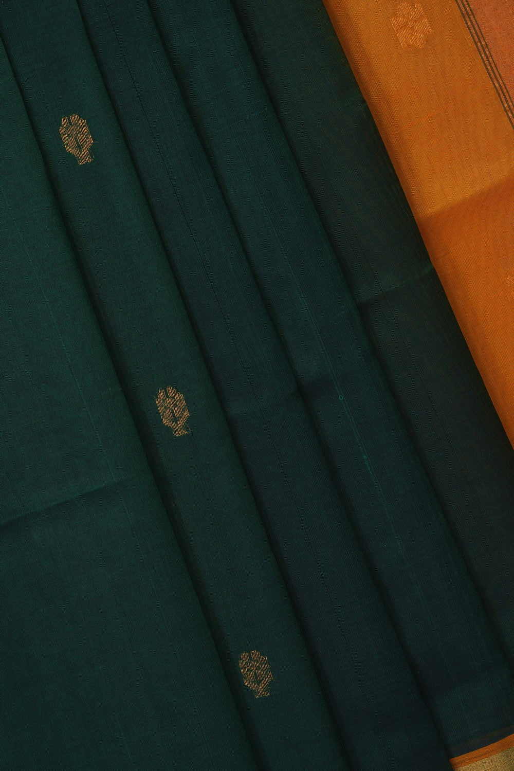 Image of Bottle Green South Silk Cotton Saree