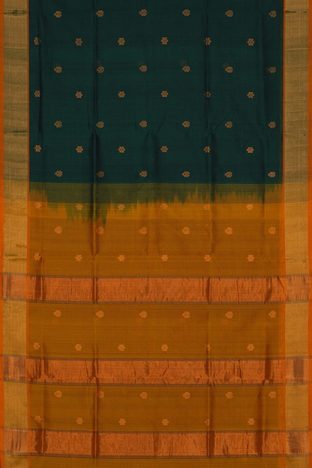 Image of Bottle Green South Silk Cotton Saree