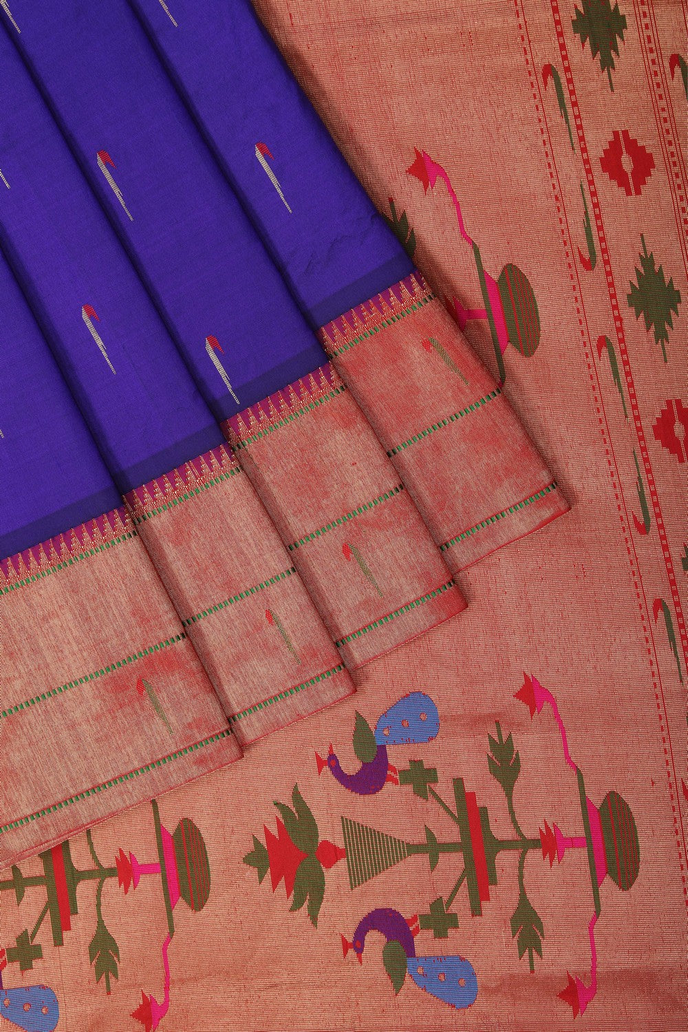 Image of Purple Paithani Silk Saree
