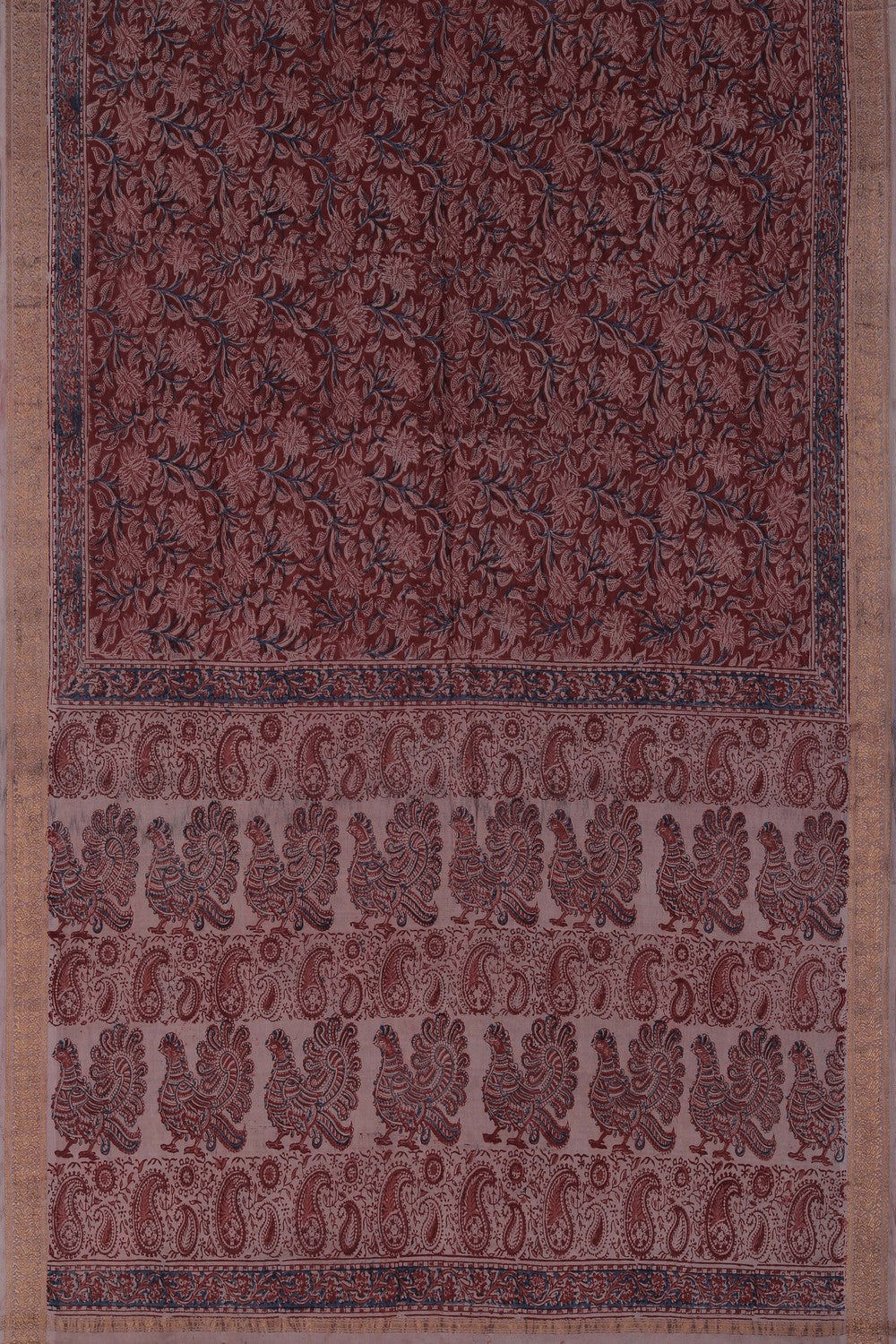 Image of Mangalgiri Silk Red Saree