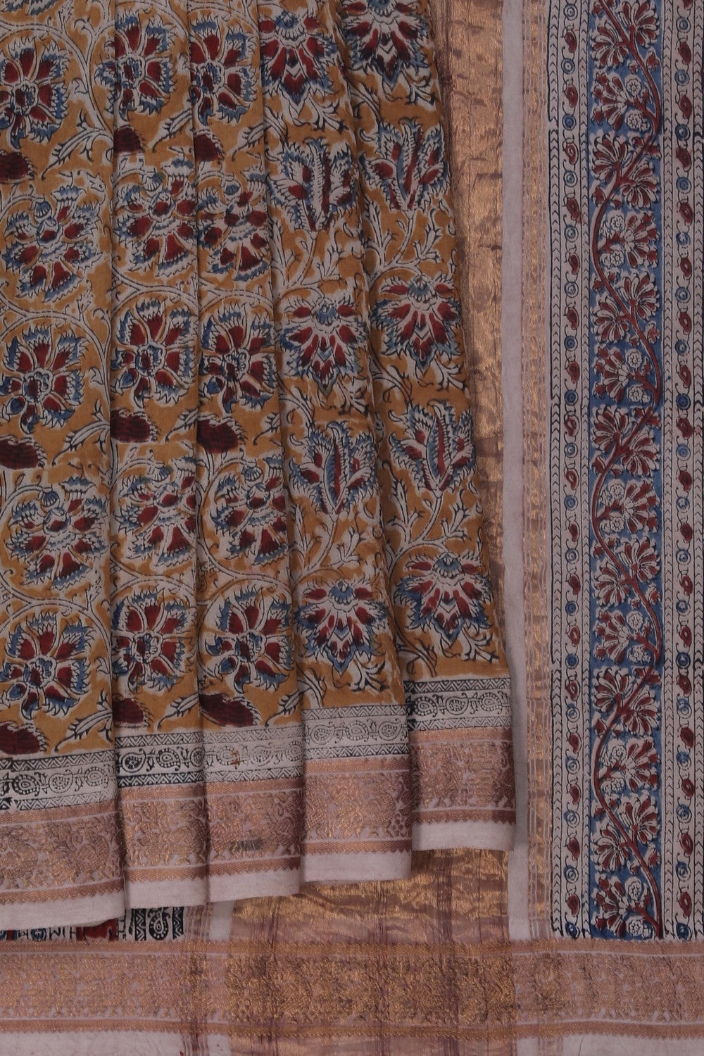 Image of Mangalgiri Silk Beige Saree