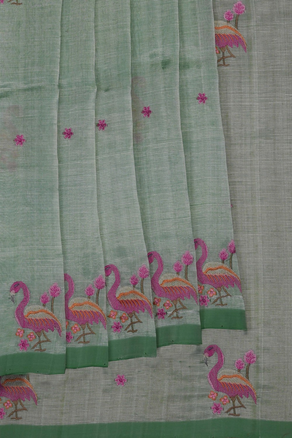 Image of Mangalgiri Silk Aqua Green Saree