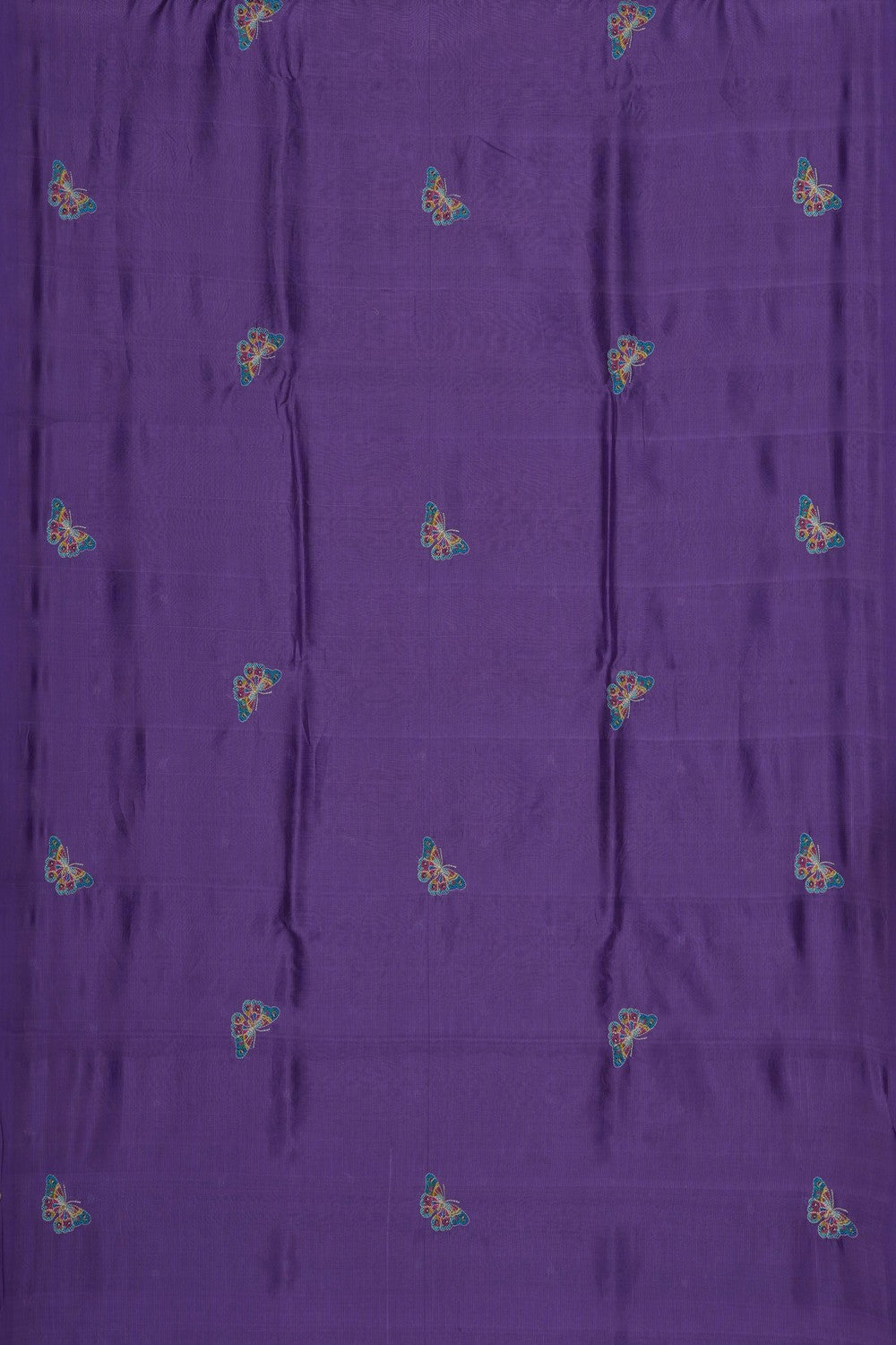 Image of Mangalgiri Silk Purple Saree