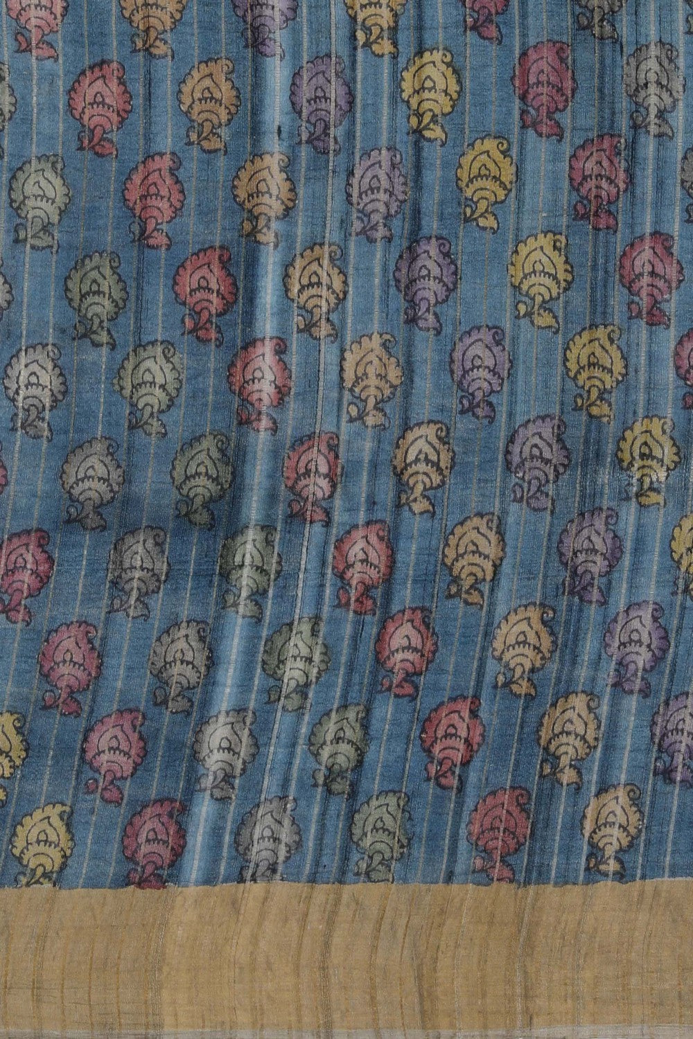 Image of Kalamkari Hand-Painted Saree
