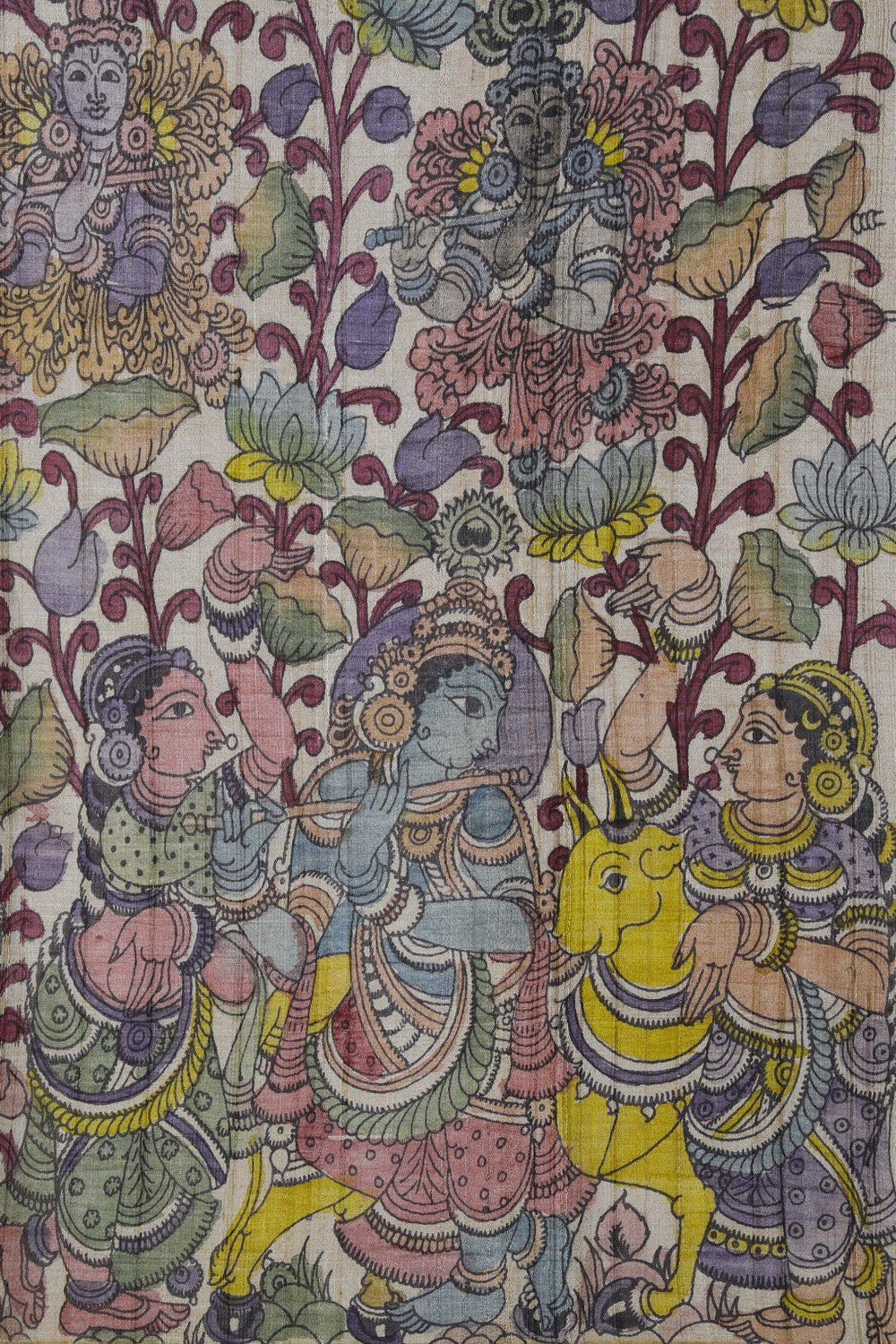 Image of Kalamkari Hand-Painted Saree