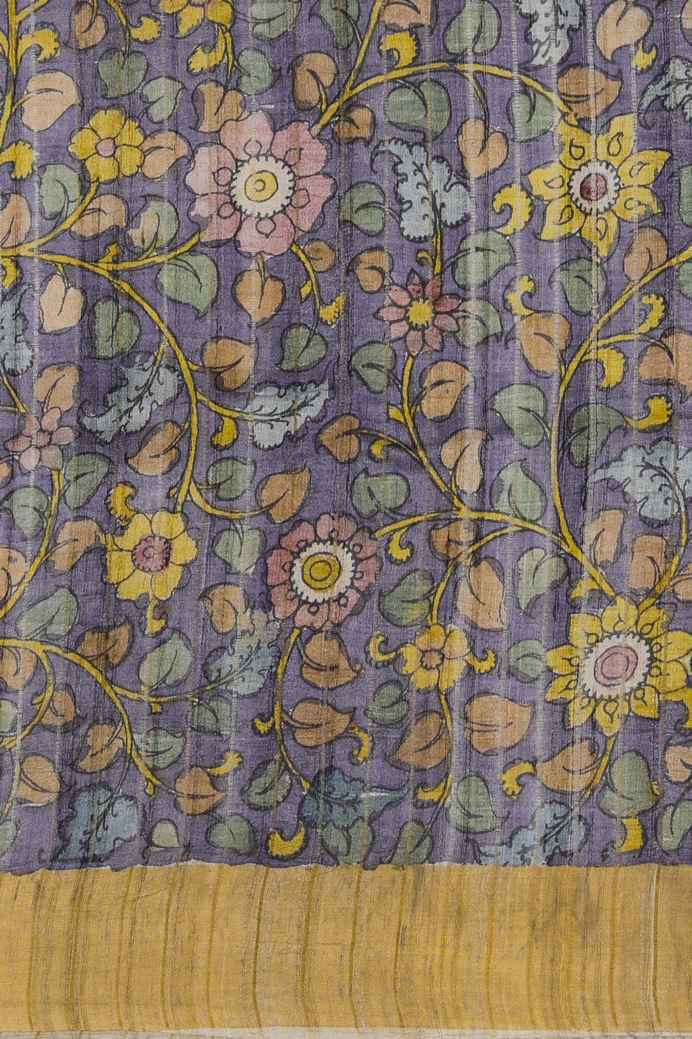 Image of Kalamkari Hand-Painted Saree