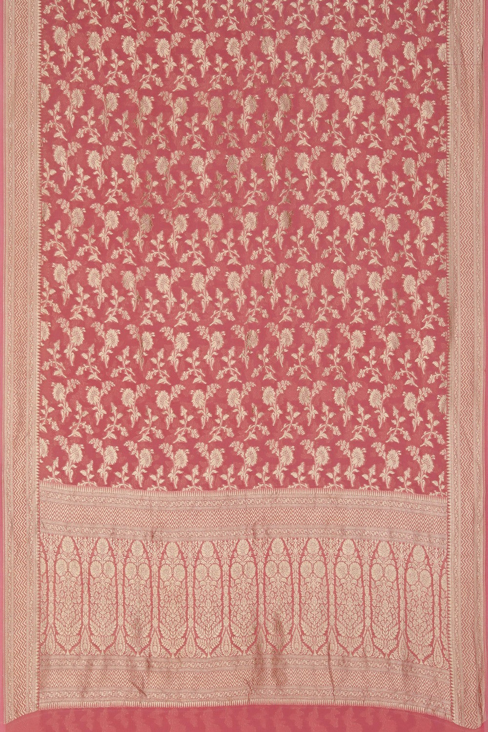 Image of Pink Banarasi Georgette Saree