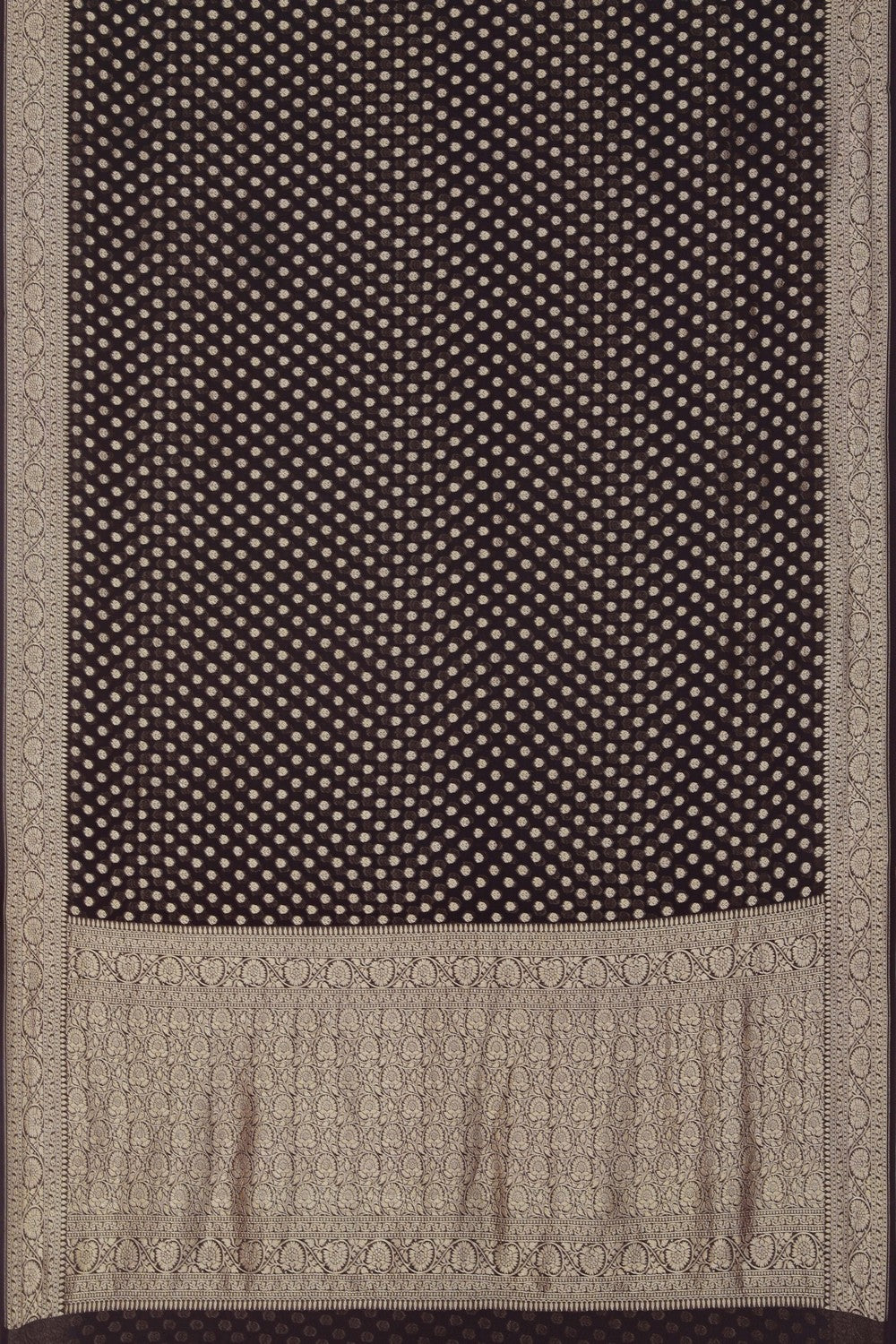 Image of Brown Banarasi Georgette Saree