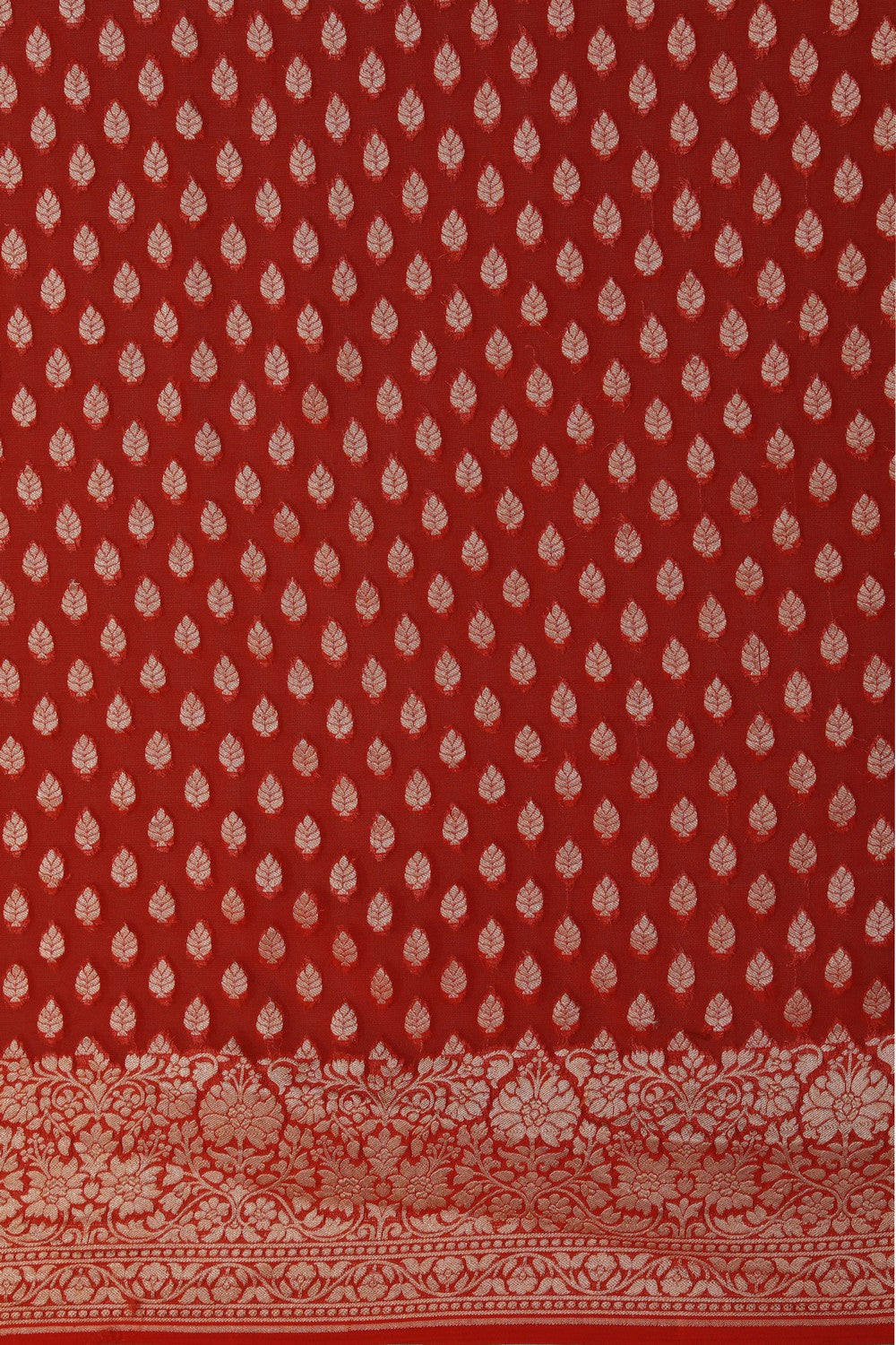 Image of Red Banarasi Georgette Saree