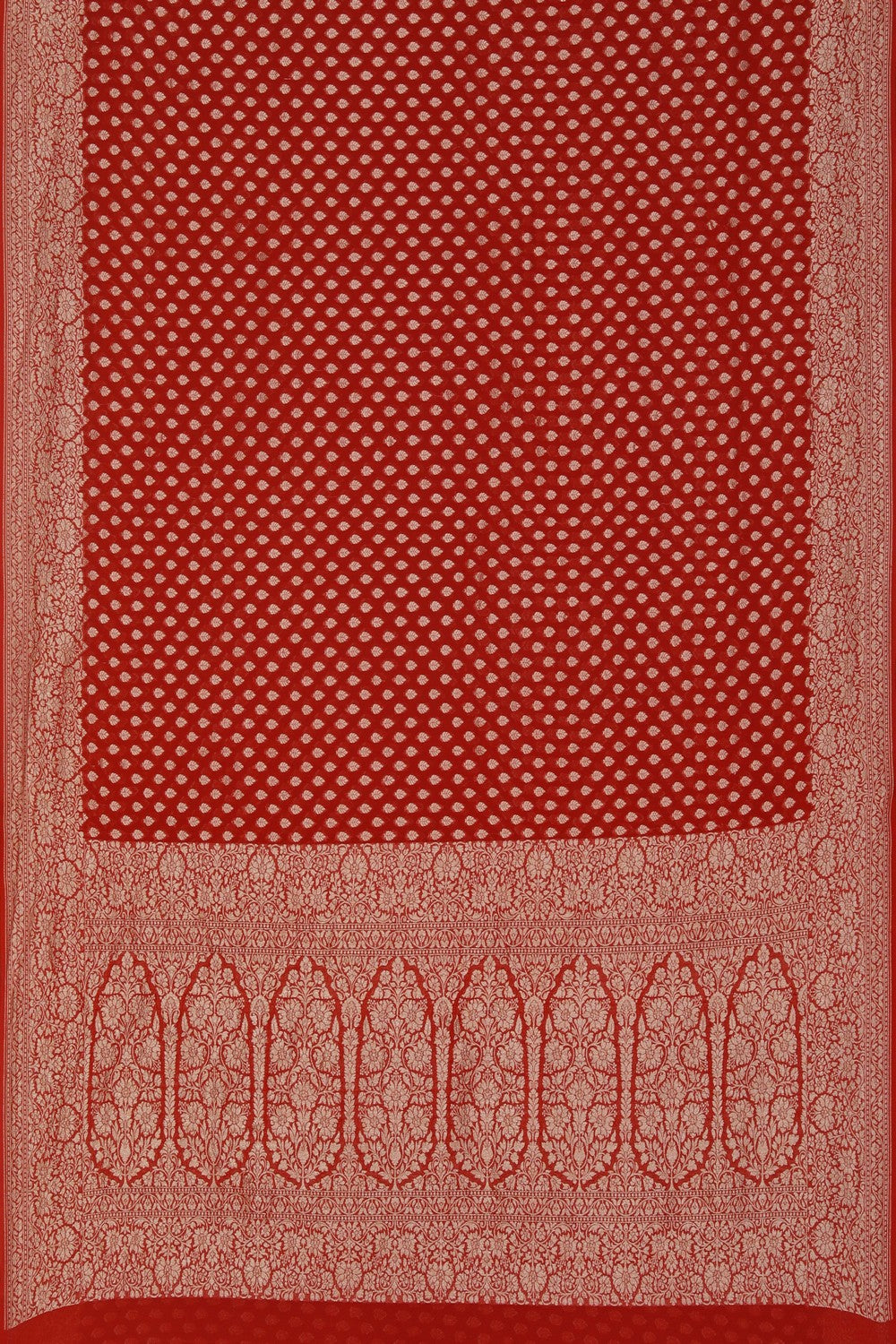 Image of Red Banarasi Georgette Saree