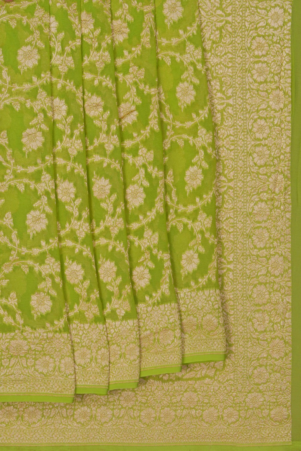 Image of Green Banarasi Georgette Saree