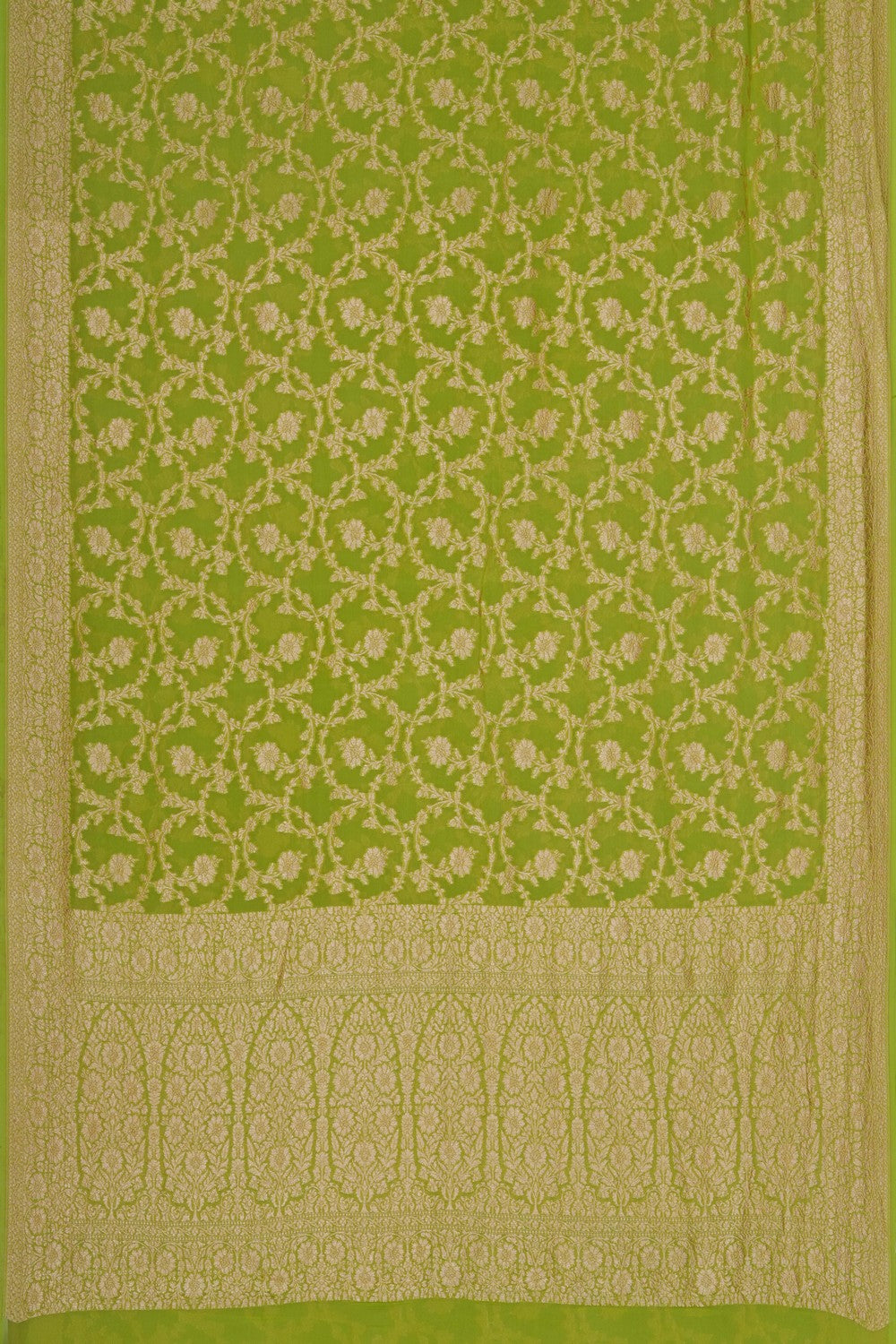 Image of Green Banarasi Georgette Saree