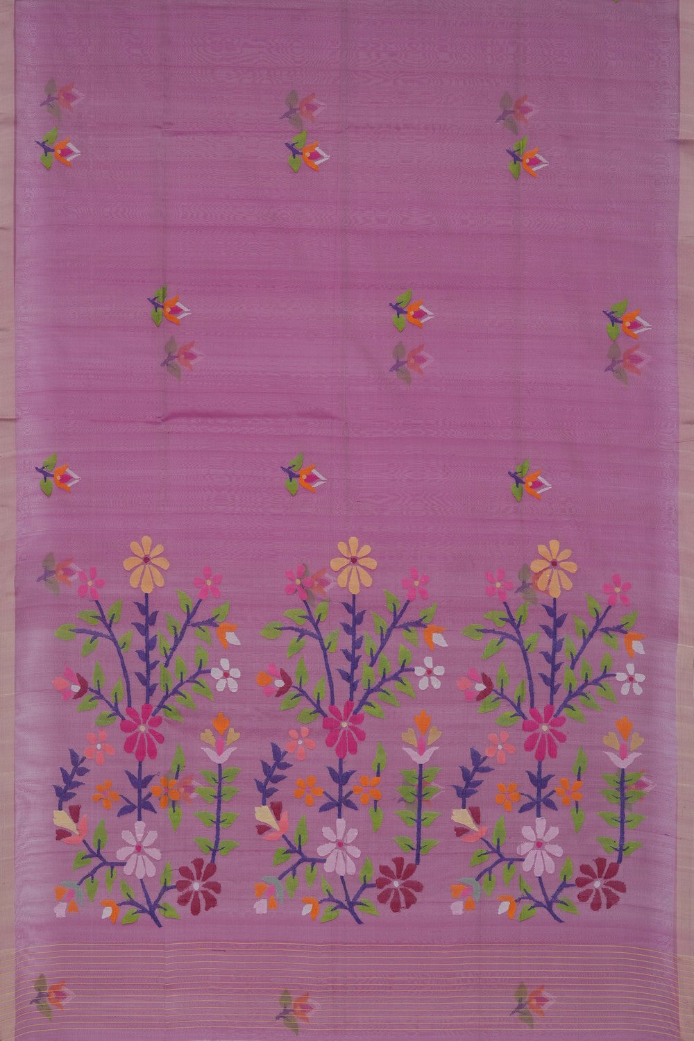Image of Lavender Purple Kora Saree