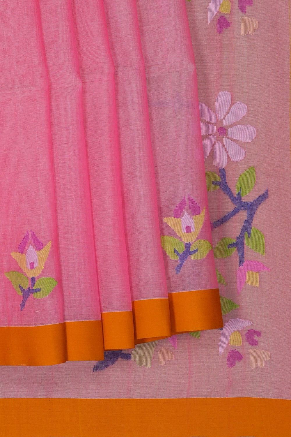 Image of Pink Kora Saree