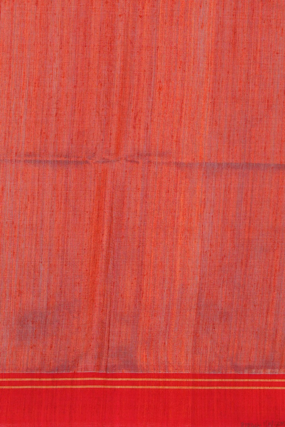 Image of Orange Ghicha Silk Saree