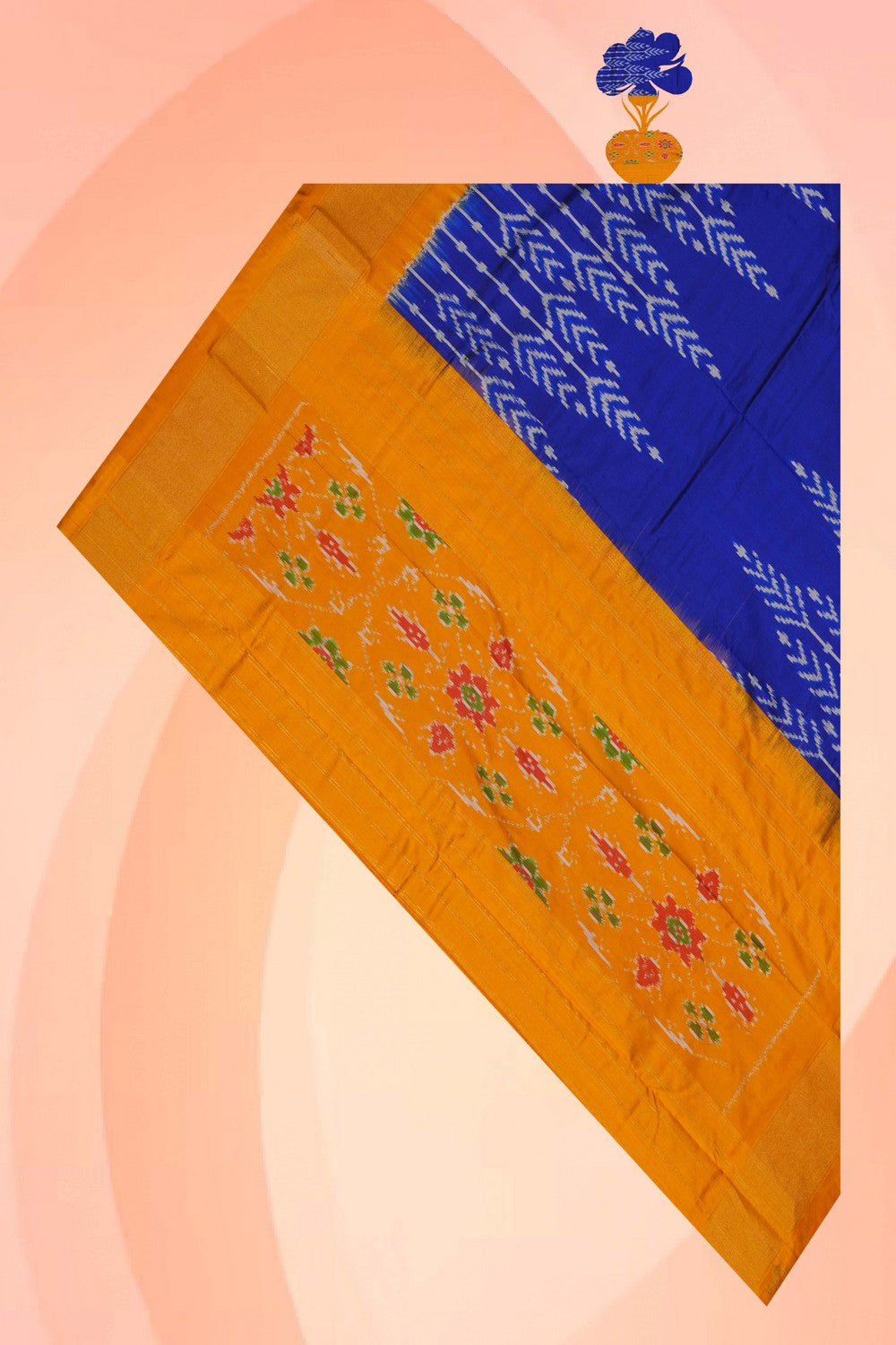 Image of Pochampally Silk Purple Dupatta
