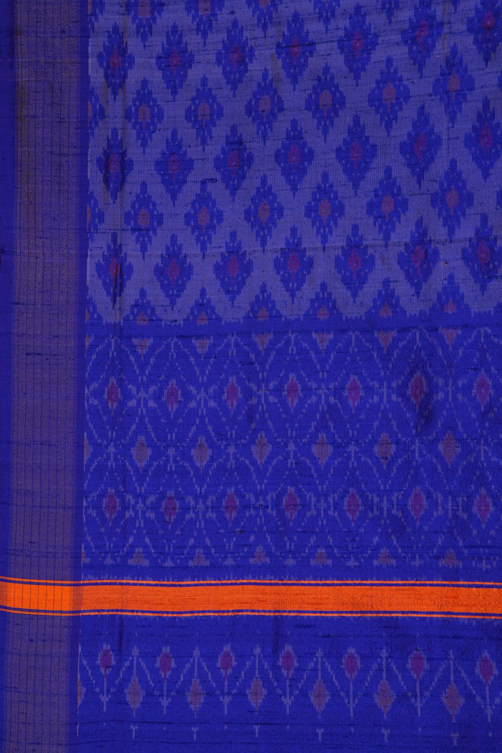 Image of Pochampally Dupion Silk Blue Dupatta