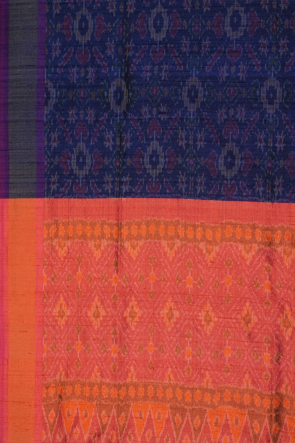 Image of Pochampally Dupion Silk Purple Dupatta