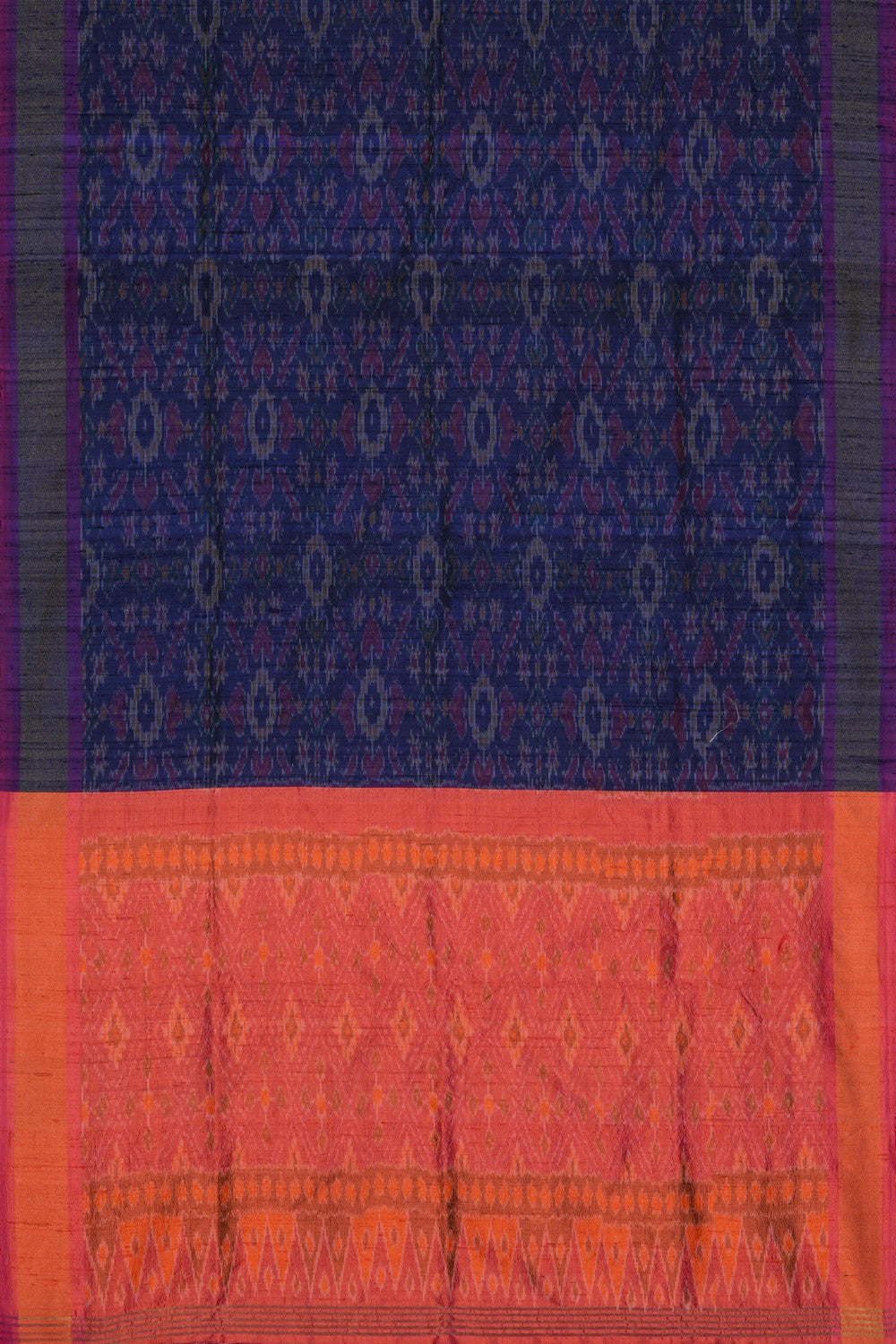 Image of Pochampally Dupion Silk Purple Dupatta