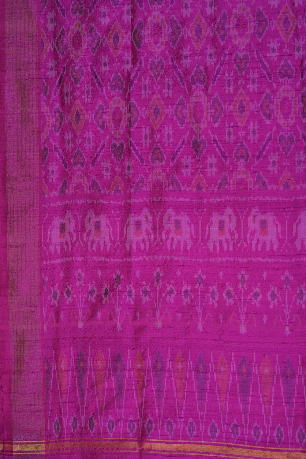 Image of Pochampally Dupion Silk Purple Dupatta