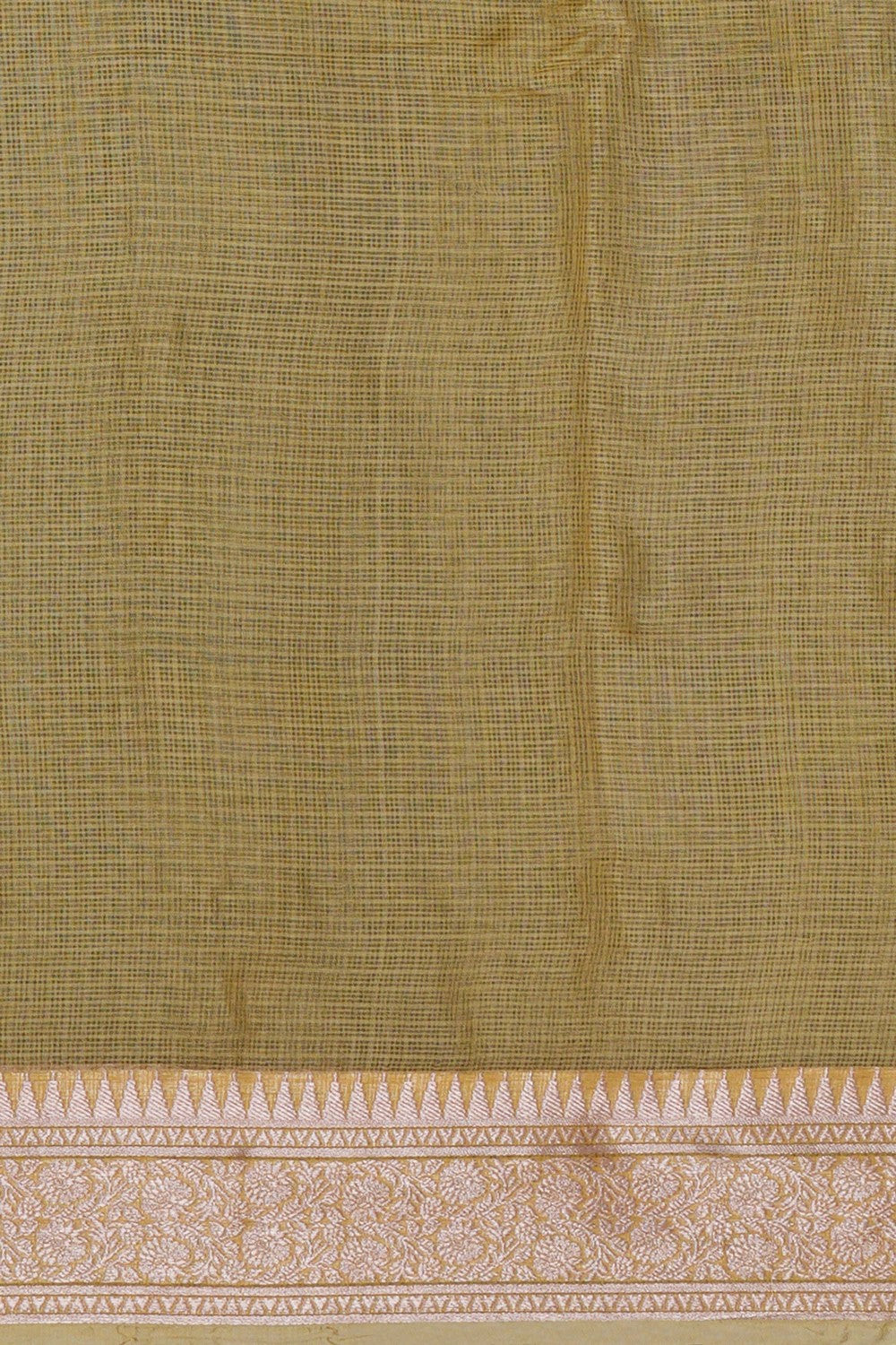 Image of Yellow Kota Embroidery Saree