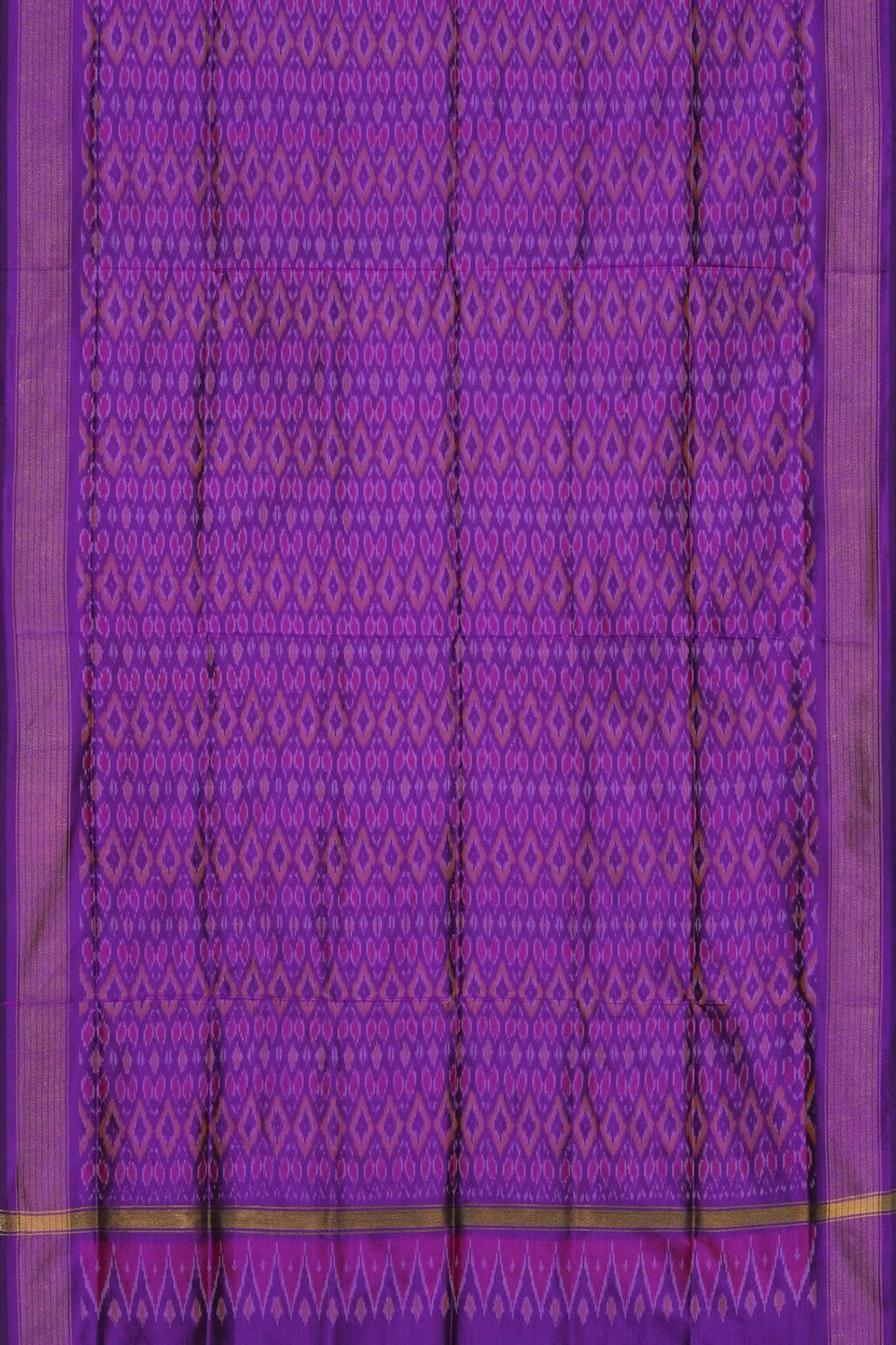 Image of Pochampally Ikat Silk Purple Dupatta