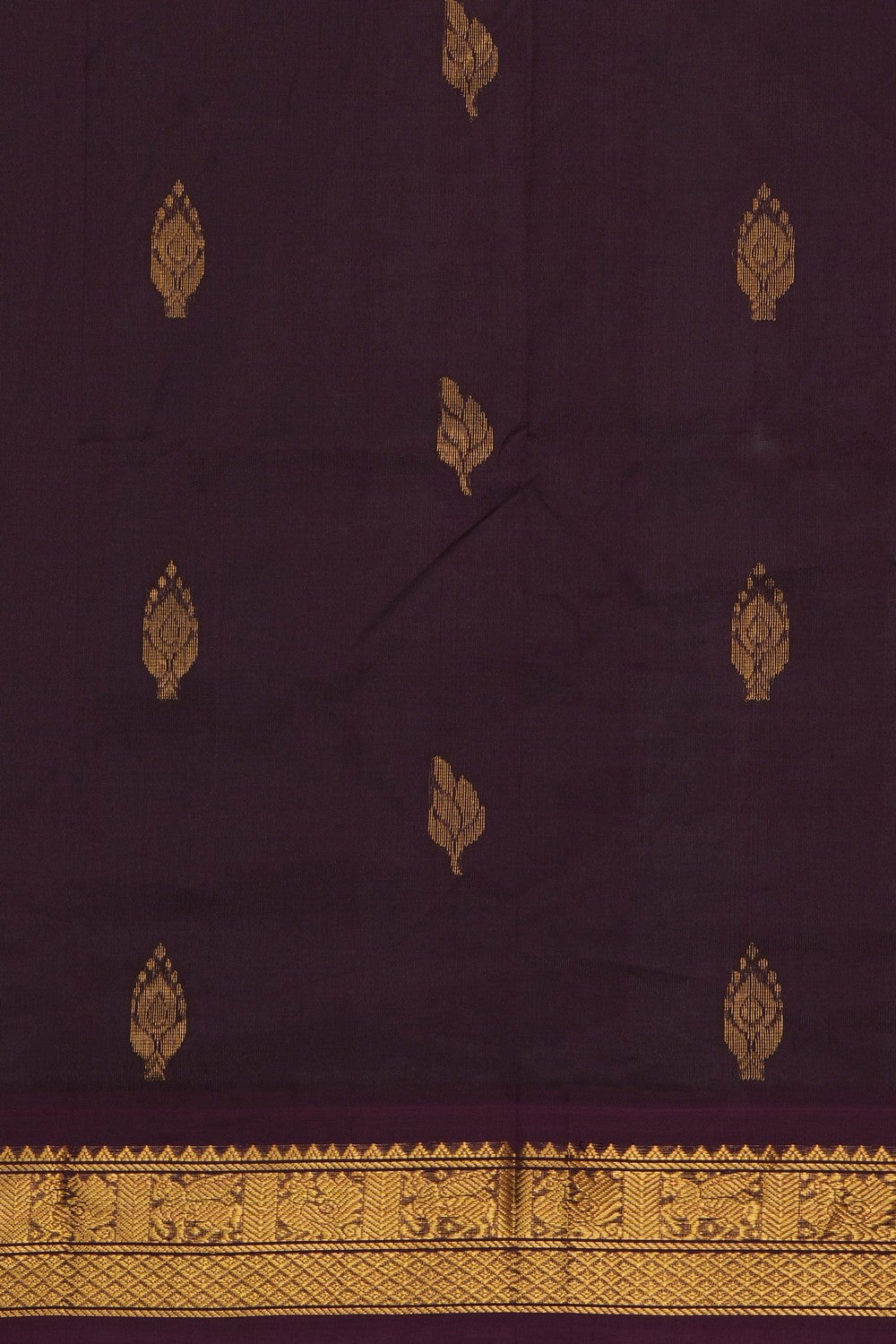 Image of Spring Green Kuppadam Silk Cotton Saree
