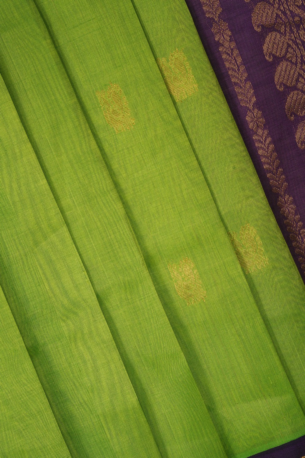 Image of Green Kuppadam Silk Cotton Saree
