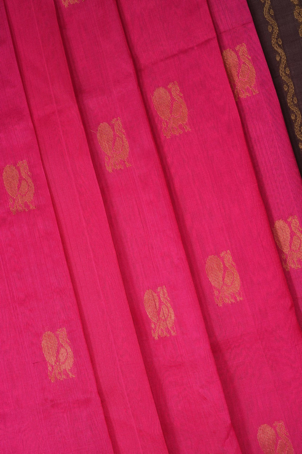 Image of Pink Kuppadam Silk Cotton Saree