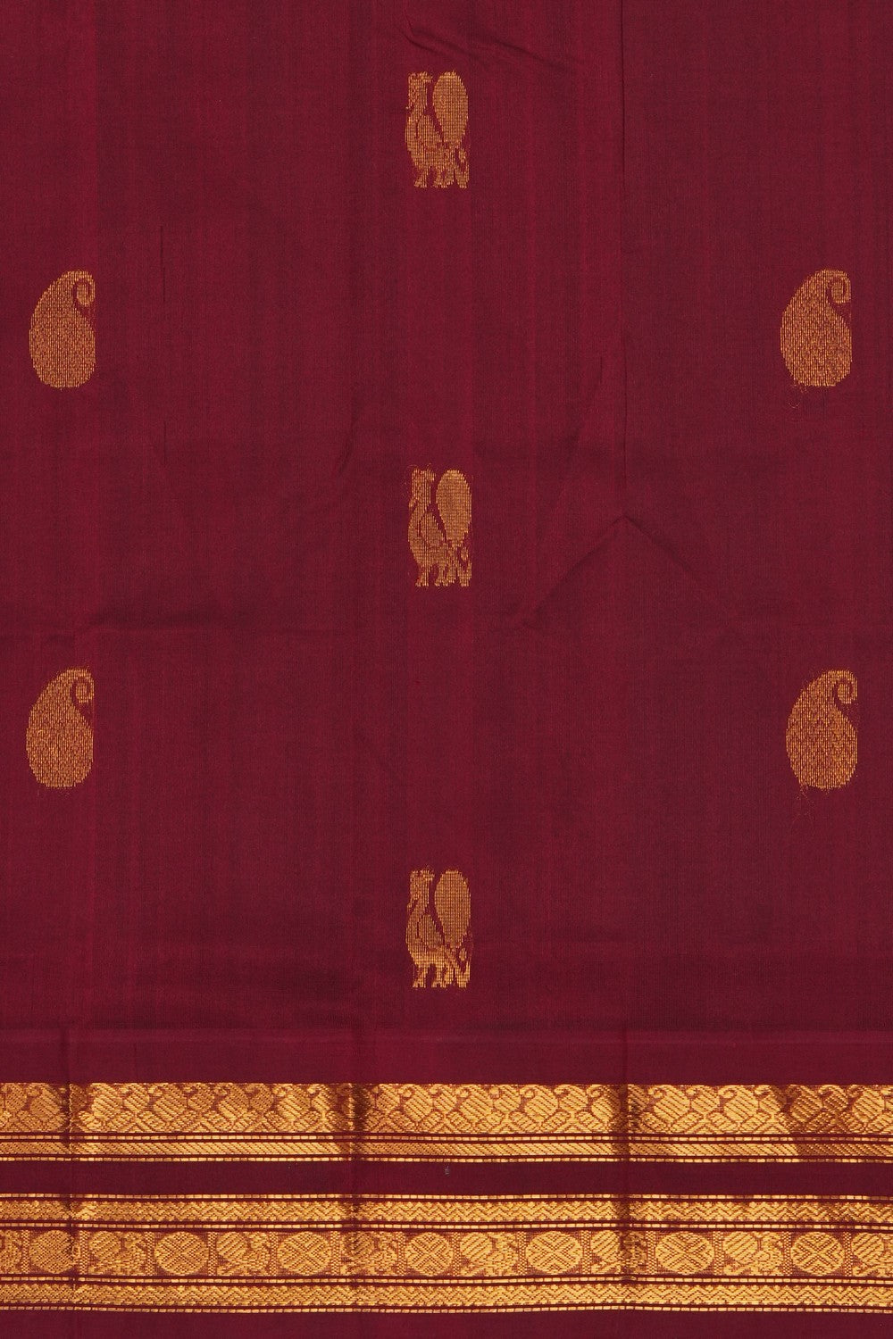 Image of Ivory Off-White Kuppadam Silk Cotton Saree